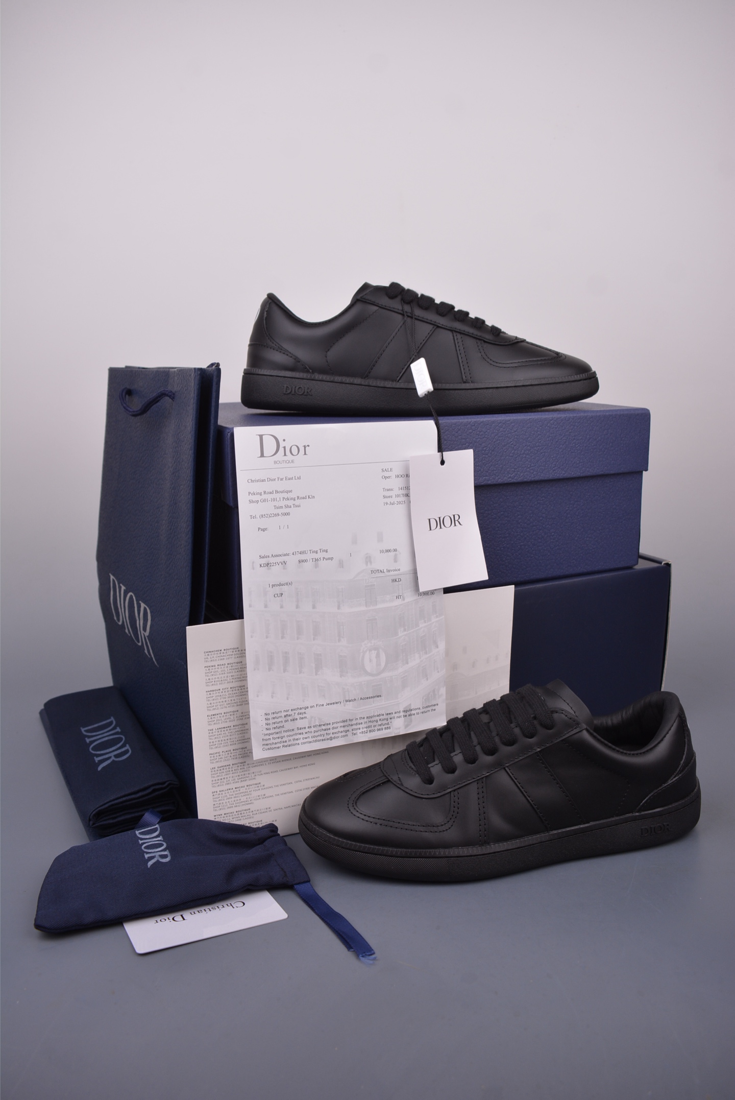 Dior Matchpoint Leather Sneakers - Round Toe Lace-Up, Black, Sizes 38-45 5 i1748214345357 1893 0 4