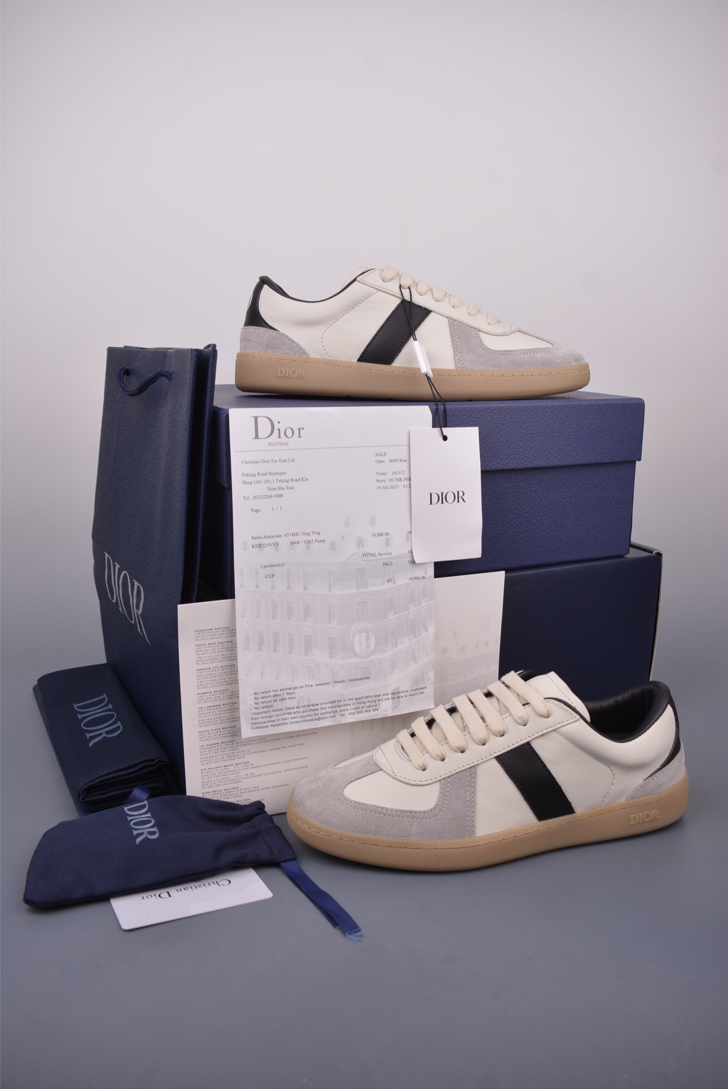 DIOR迪奥 B01 Matchpoint 圆头系带 迪奥德训鞋 3SN328ZQRL