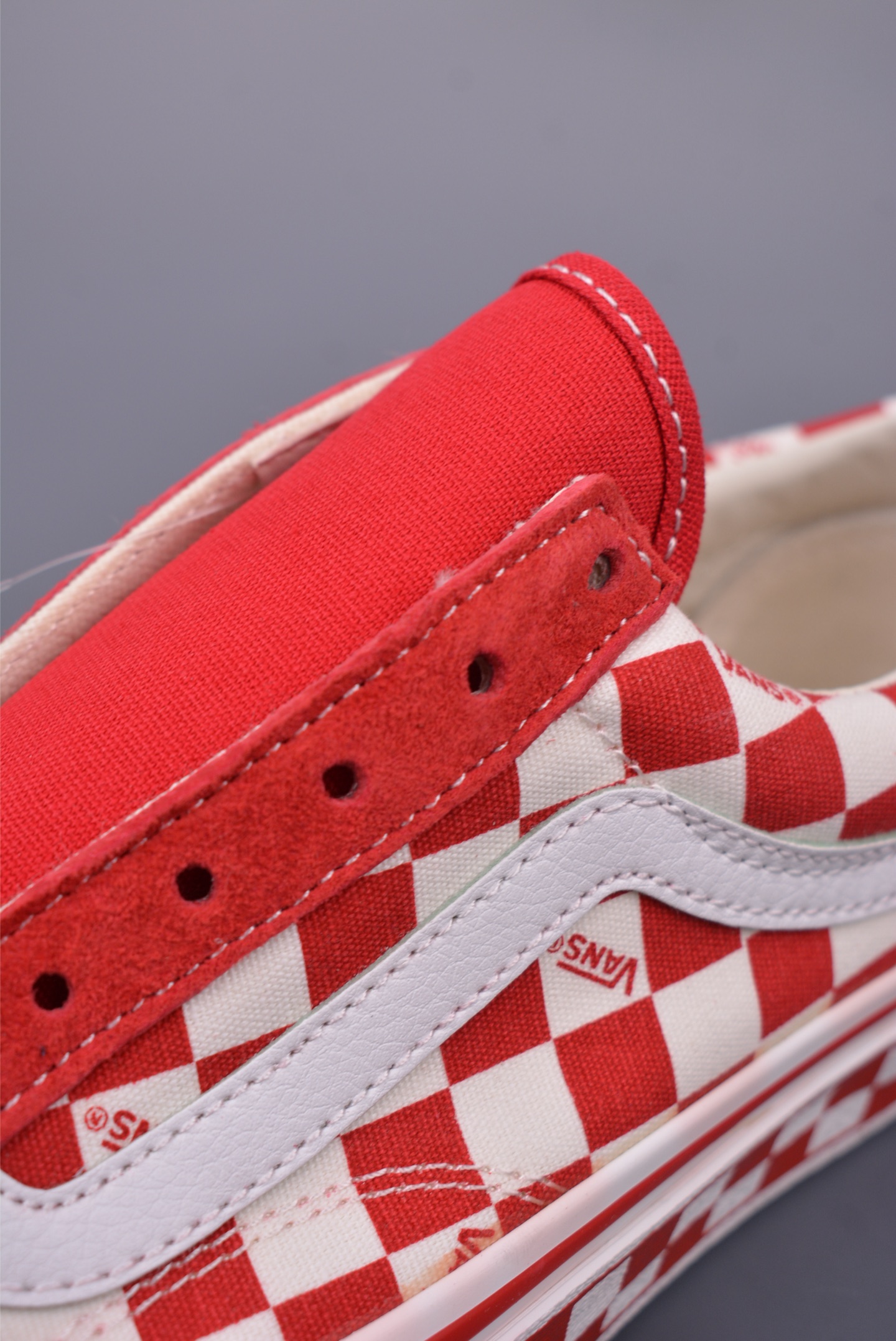 Vans Old Skool 36 LX-BMX 官方新款 白红棋盘格休闲帆布鞋 VN000D57ERY