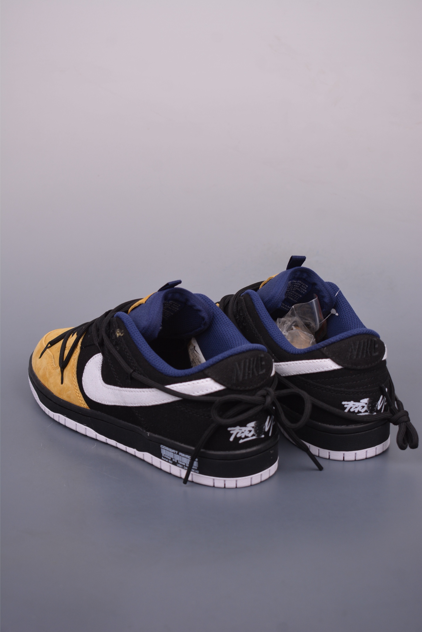 Nike SB Dunk Low Black/Yellow Canvas Deconstructed Drawstring Laces Shoes 2 i1748304391444 3252 0 1