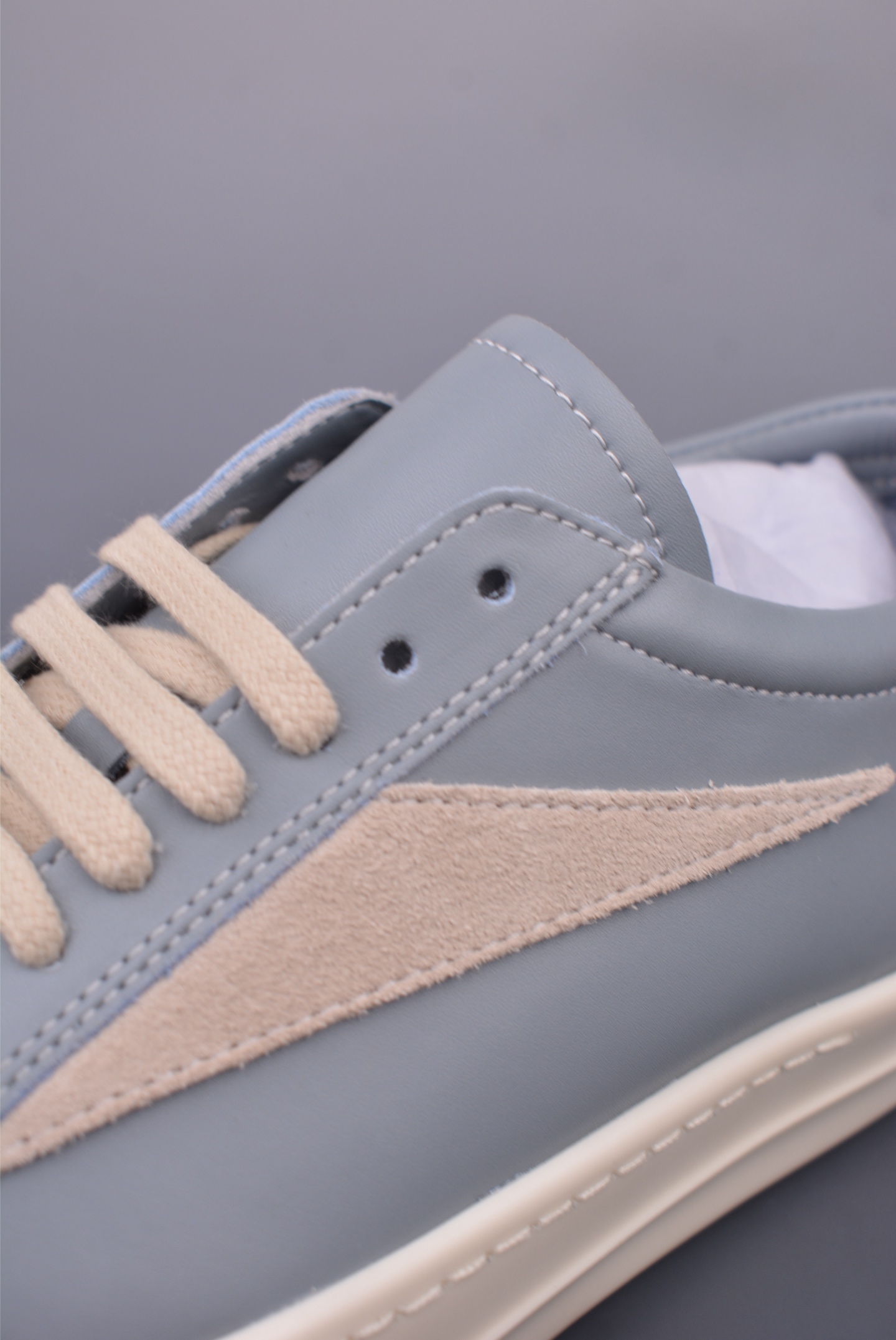 Rick Owens RO Mega Low-Top Sneakers - Haze Blue Leather, Stylish & Durable 7 i1748304827462 3344 0 6