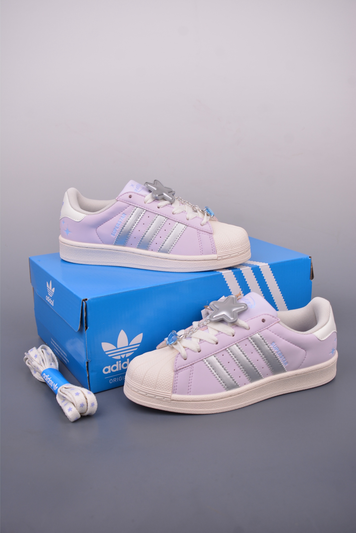 Adidas Originals Superstar 2.0 Lilac Leather Sneakers Women's Size 36-40 6 i1748385648326 5328 0 4