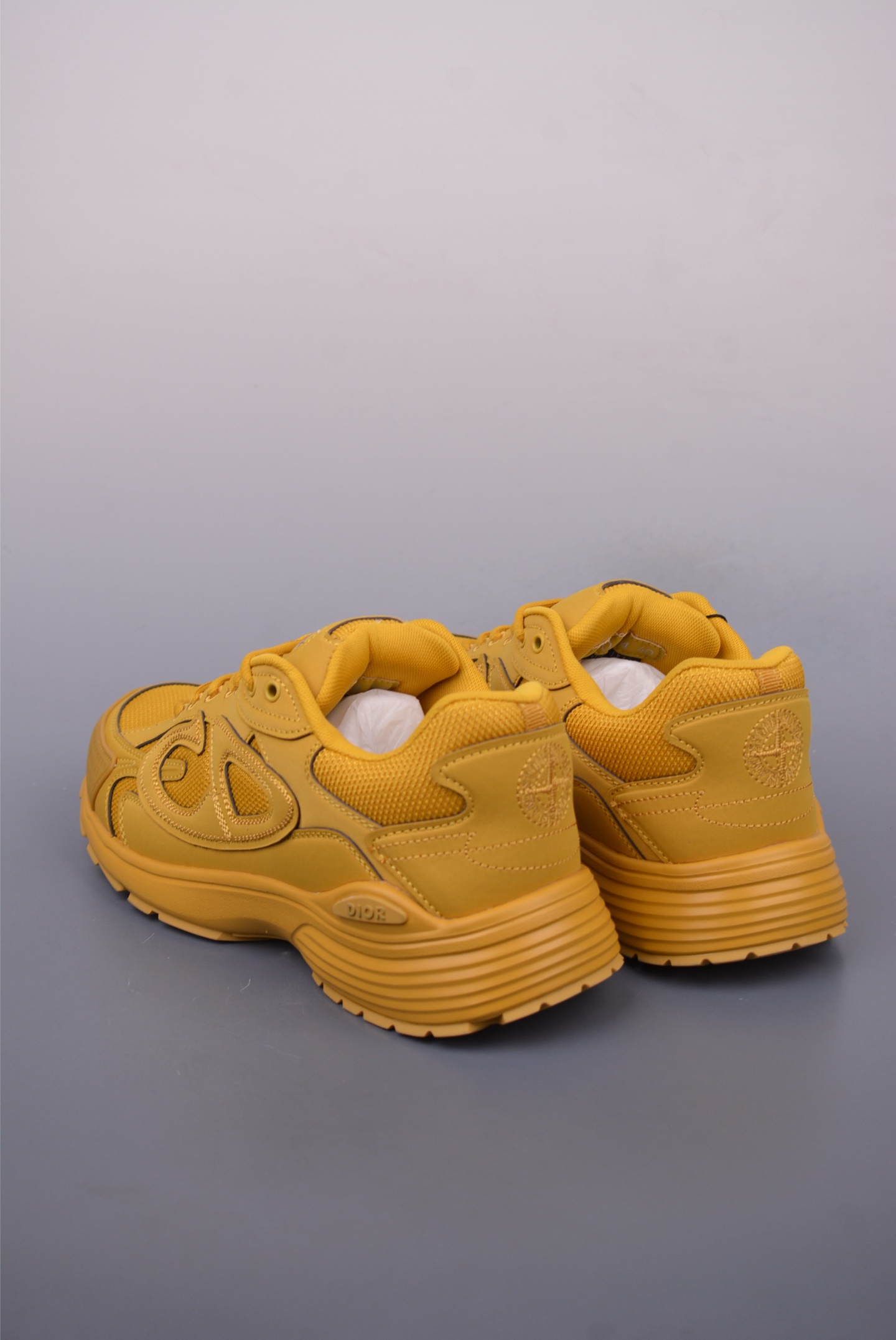 Dior B30 Casual Sneakers, Yellow Mesh and Technical Fabric with Reflective CD30 3 i1748387172194 5453 0 1