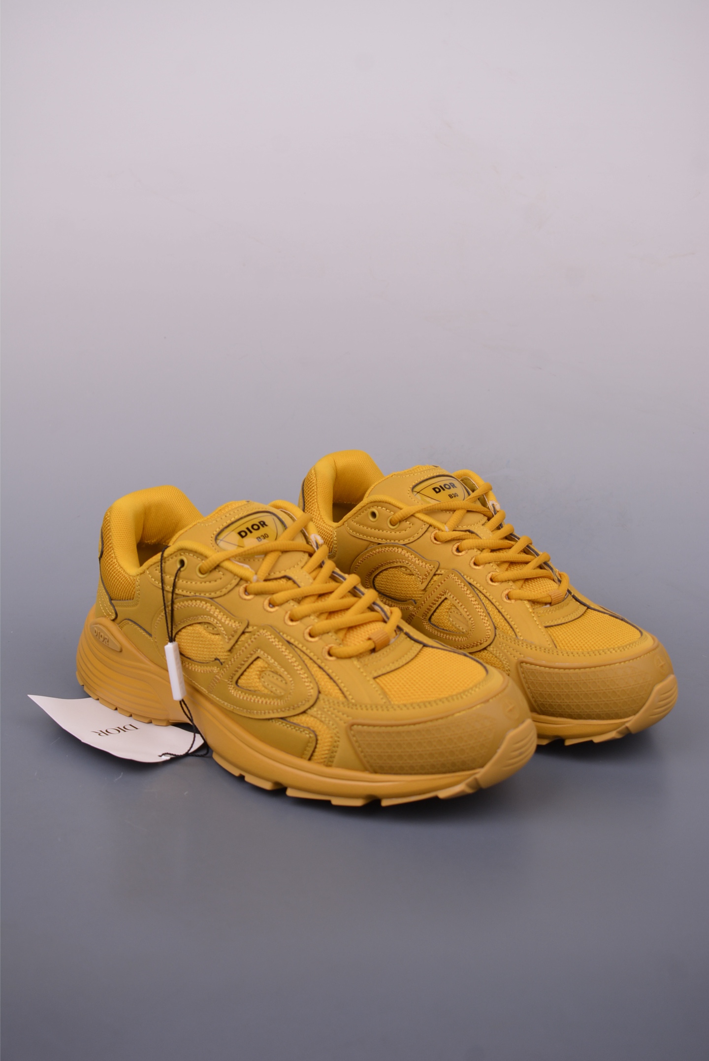 Dior B30 Casual Sneakers, Yellow Mesh and Technical Fabric with Reflective CD30 2 i1748387173870 4632 0 0