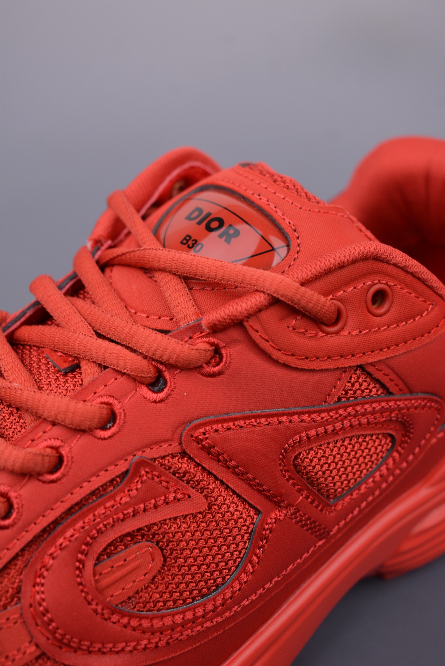 Dior B30 Sneakers - Tech Fabric with Reflective CD30 Signature - Red 7 i1748387227879 6986 0 6