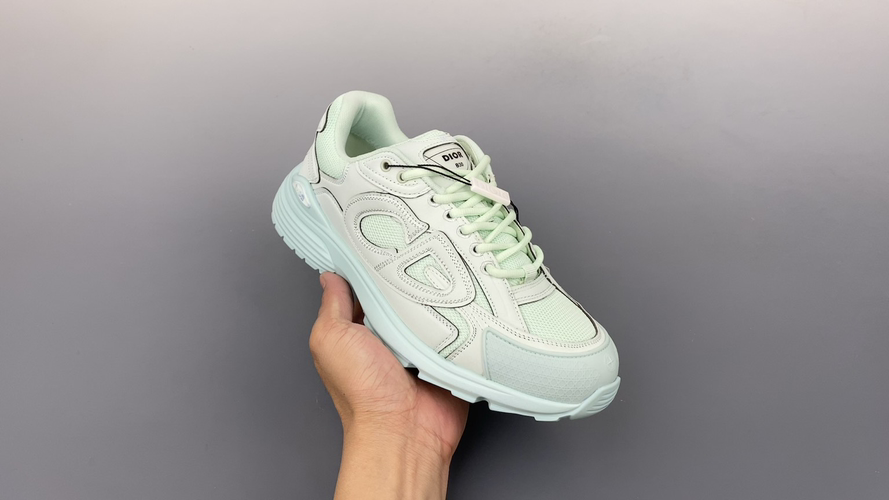 Dior B30 x Stone Island Collaboration Casual Sneakers - Mint Green