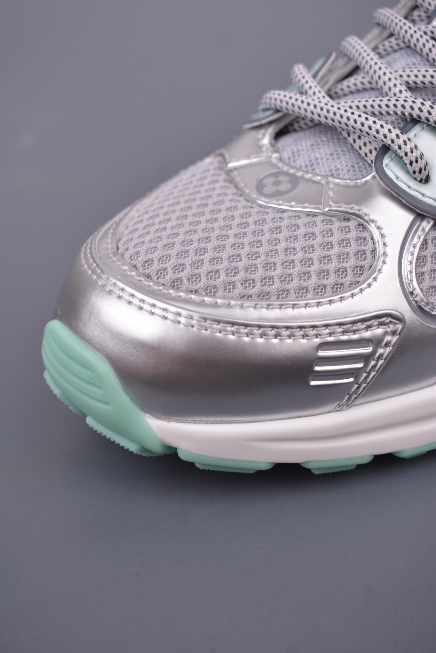 Louis Vuitton Olympia Sneakers: Silver and Mint Green, Breathable Mesh Design 6 i1748387866328 3557 0 5