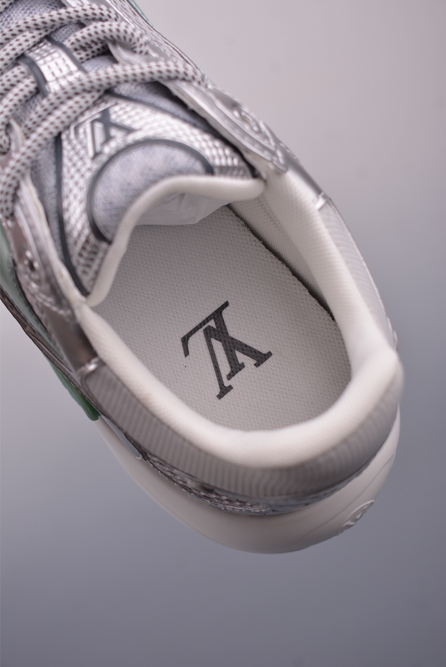 Louis Vuitton Olympia Sneakers: Silver and Mint Green, Breathable Mesh Design 9 i1748387866335 6904 0 8