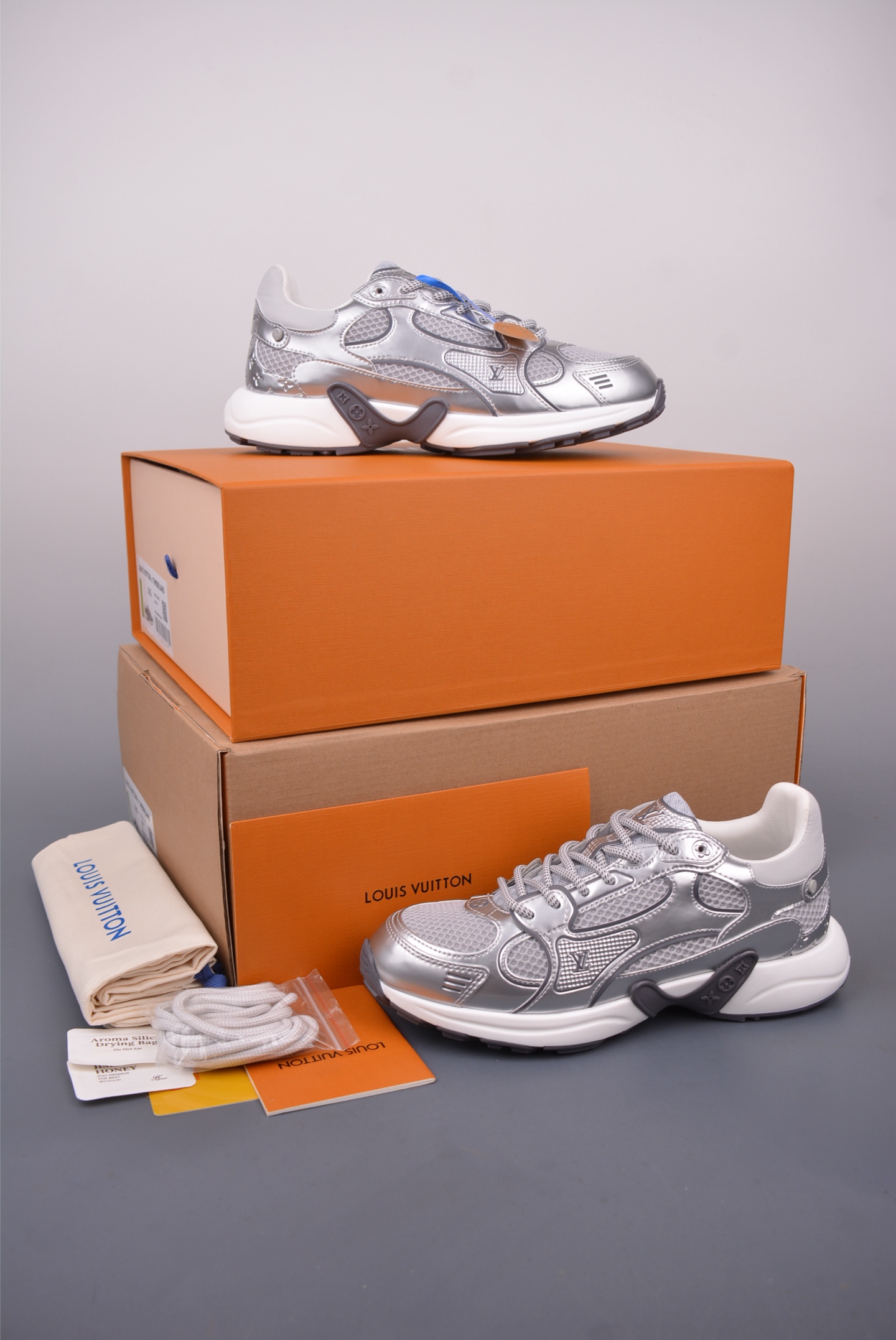 Louis Vuitton Olympia Silver Sneakers - Breathable Mesh Design & Comfort 6 i1748387920245 5387 0 4