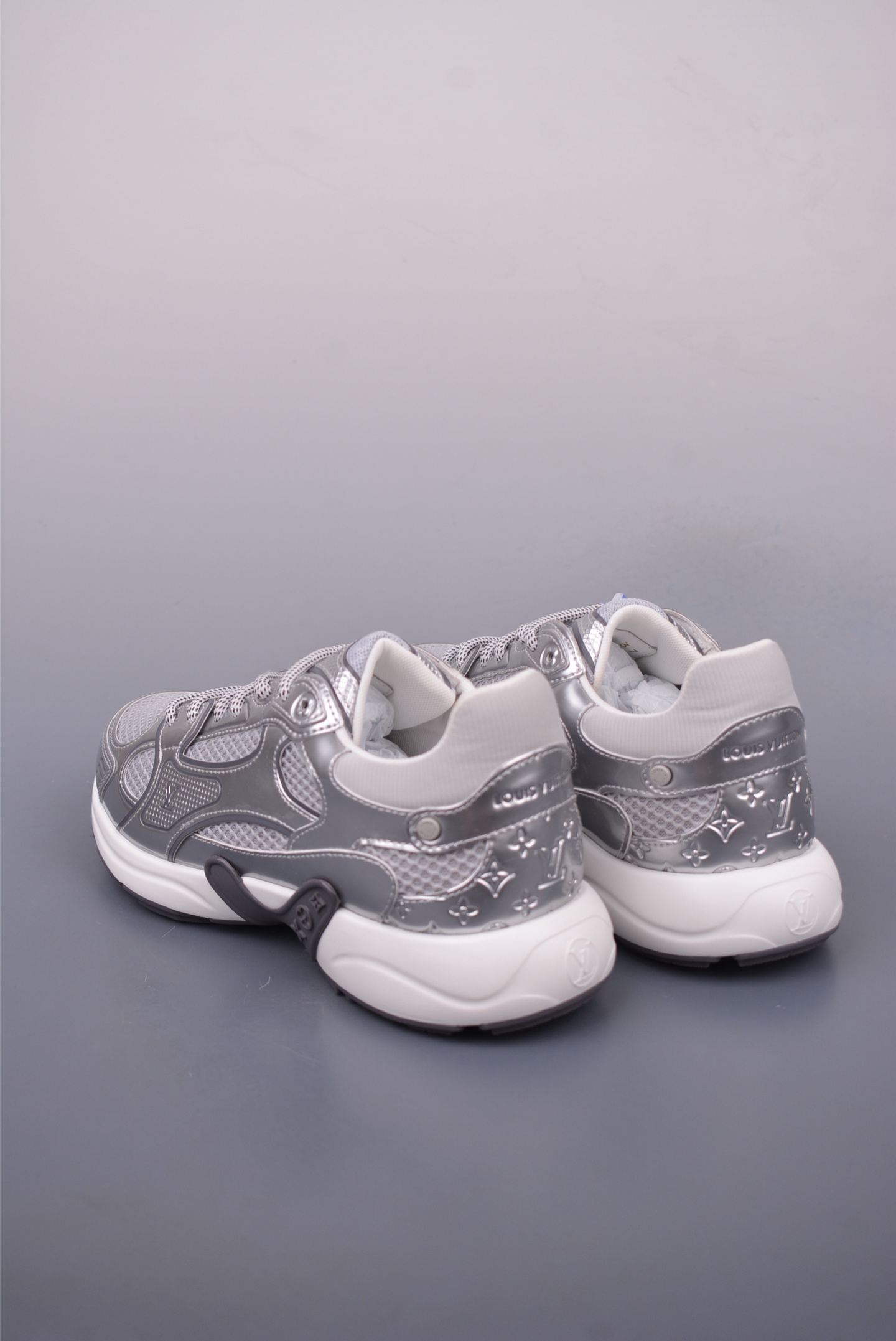 Louis Vuitton Olympia Silver Sneakers - Breathable Mesh Design & Comfort 3 i1748387923609 9690 0 1