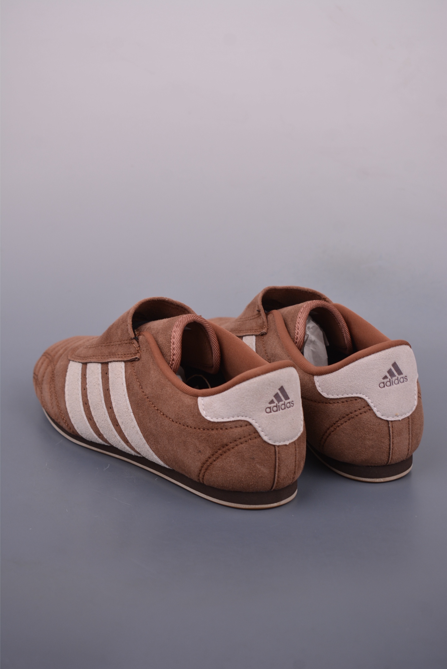Adidas Originals Taekwondo Low Brown Suede Slip-On Sneakers - Retro Style 2 i1748467891968 8923 0 1