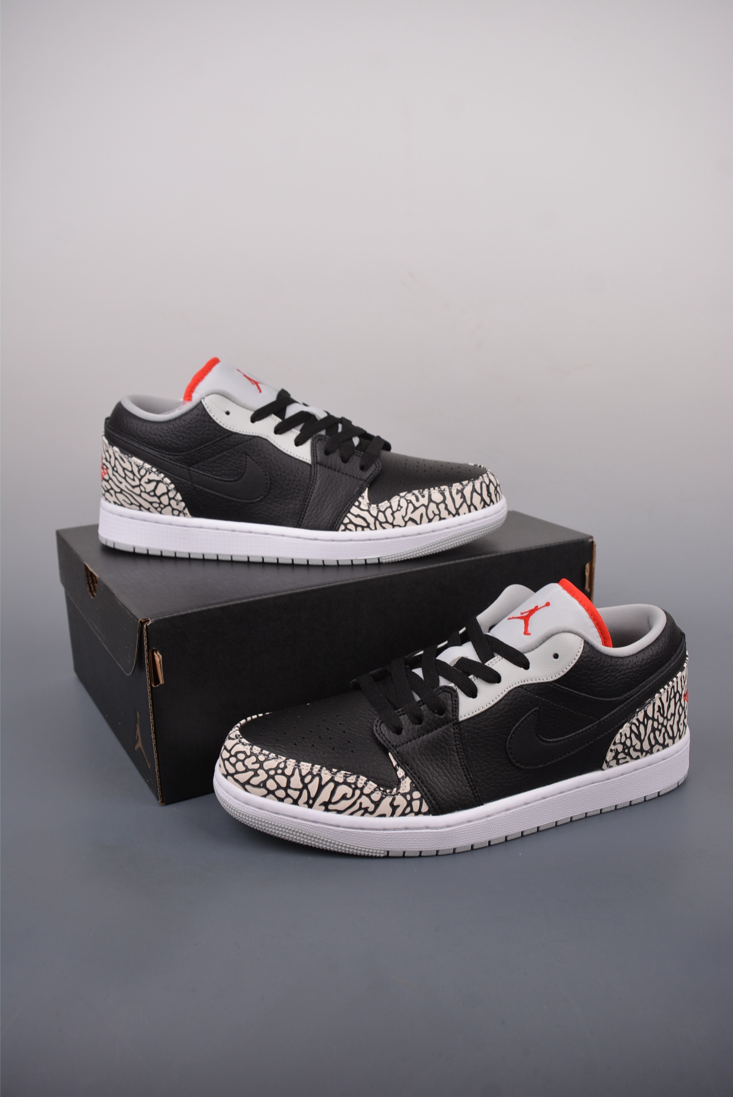 Air Jordan 1 Low 黑灰爆裂纹 AJ1乔1低帮休闲板鞋  338145-062