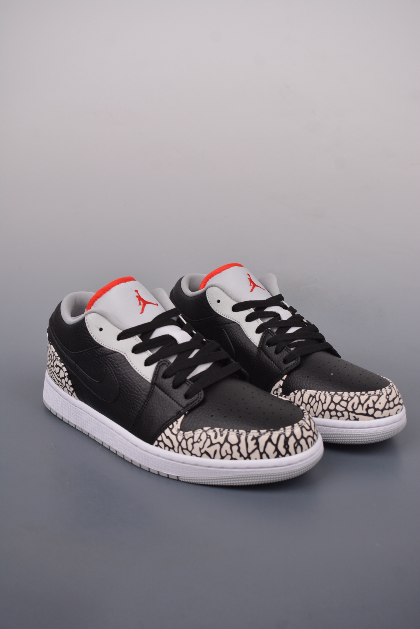 Air Jordan 1 Low 黑灰爆裂纹 AJ1乔1低帮休闲板鞋  338145-062