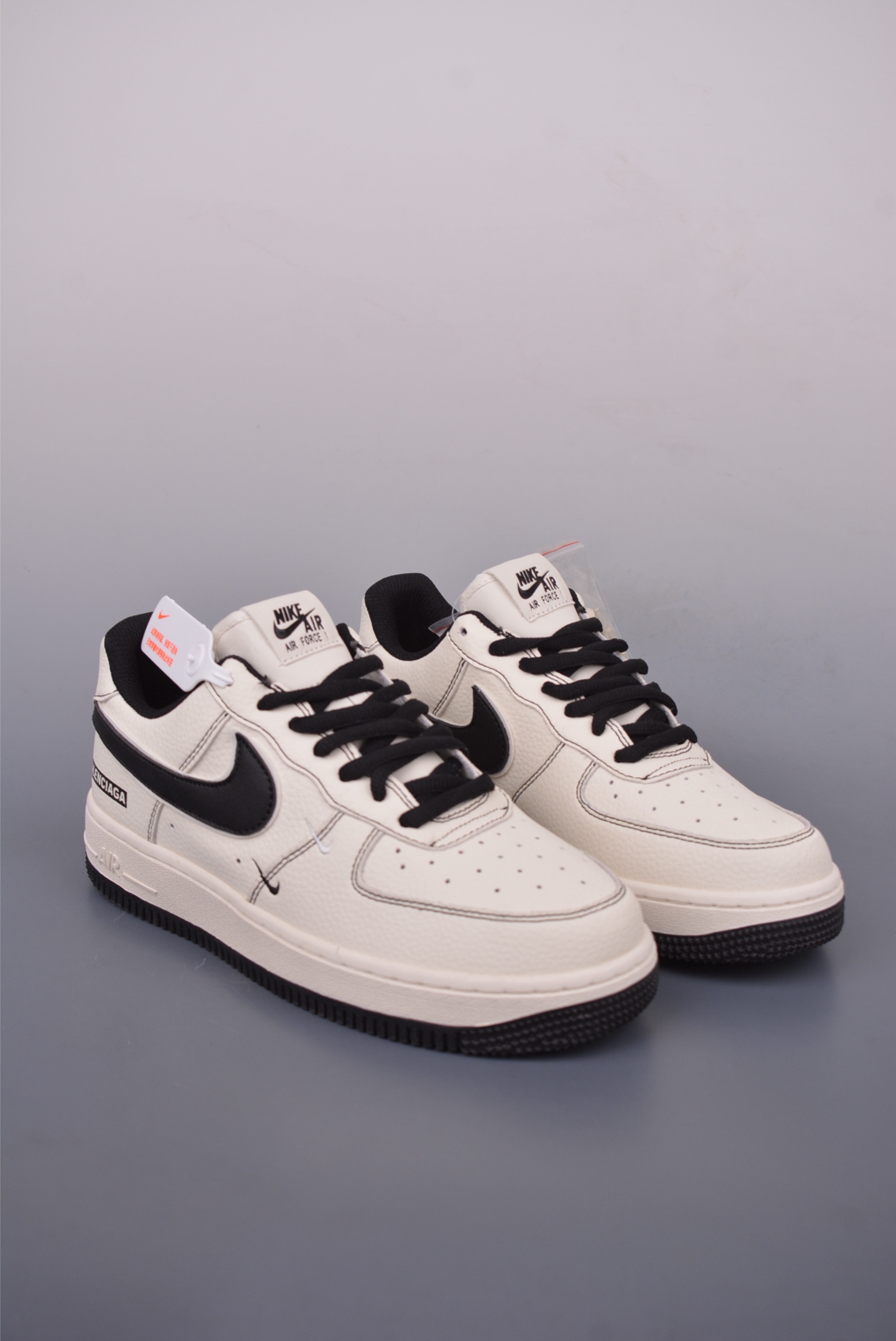 Nike Air Force 1 Low Balenciaga Cream White Black Unisex Sneakers 1 i1748666987737 6890 0 0