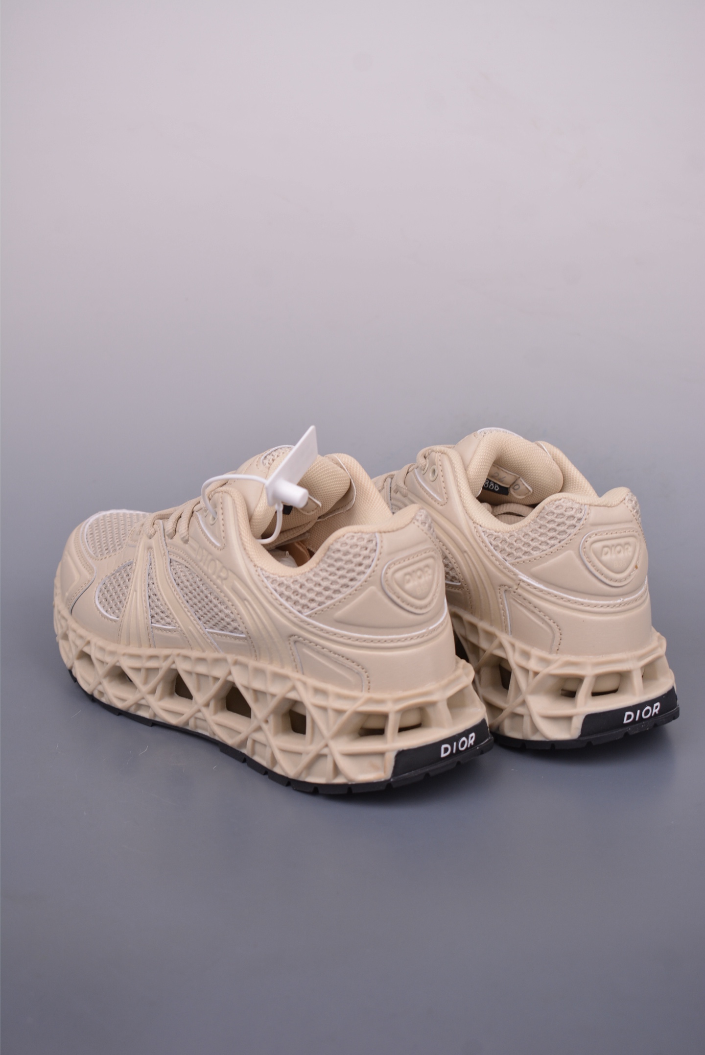 Dior B35 NXT Sneakers, 3D Printed Hollow Outsole, Mesh, Beige, Size 35-45 2 i1748672103924 2432 0 1