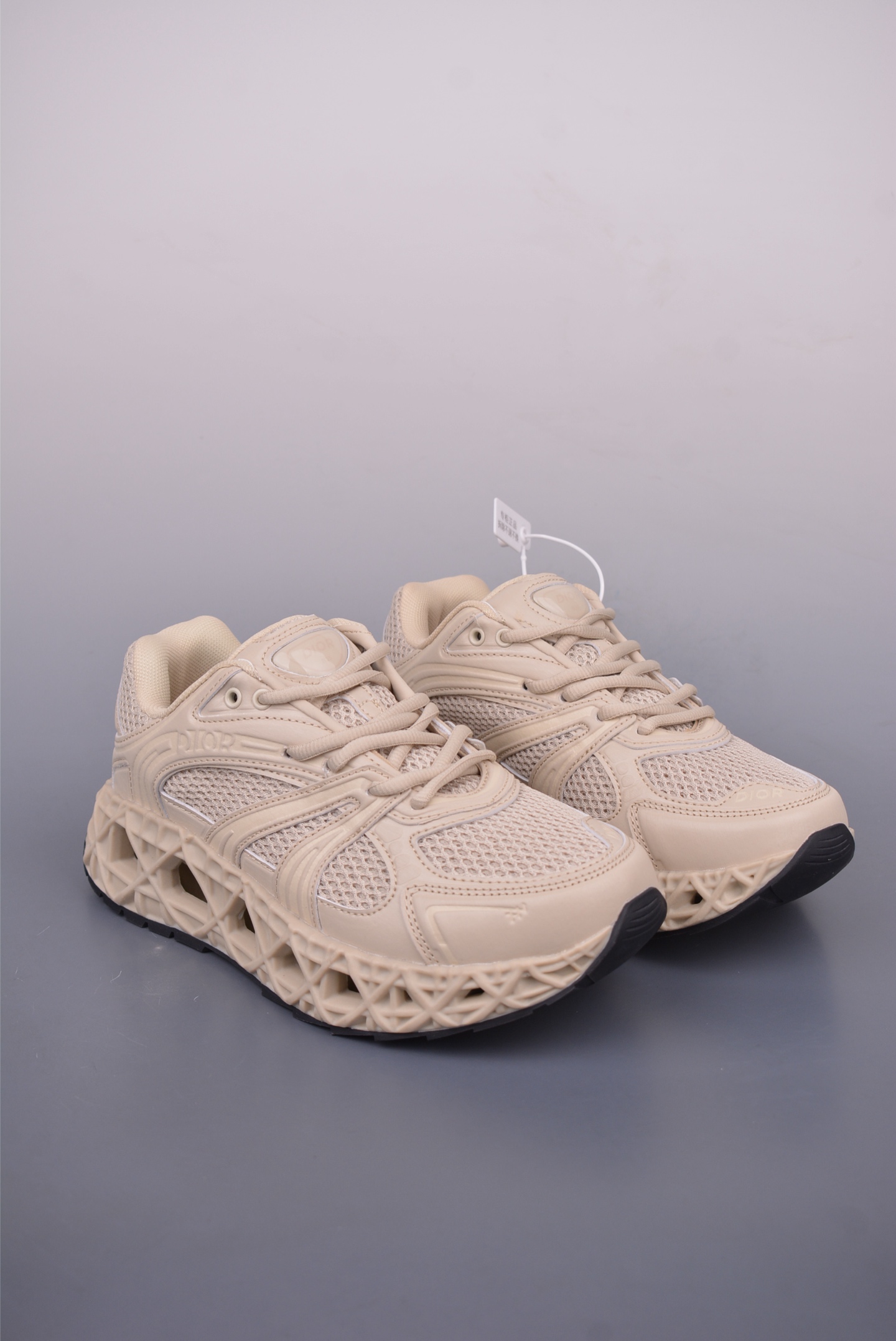 Dior B35 NXT Sneakers, 3D Printed Hollow Outsole, Mesh, Beige, Size 35-45 1 i1748672108292 126 0 0