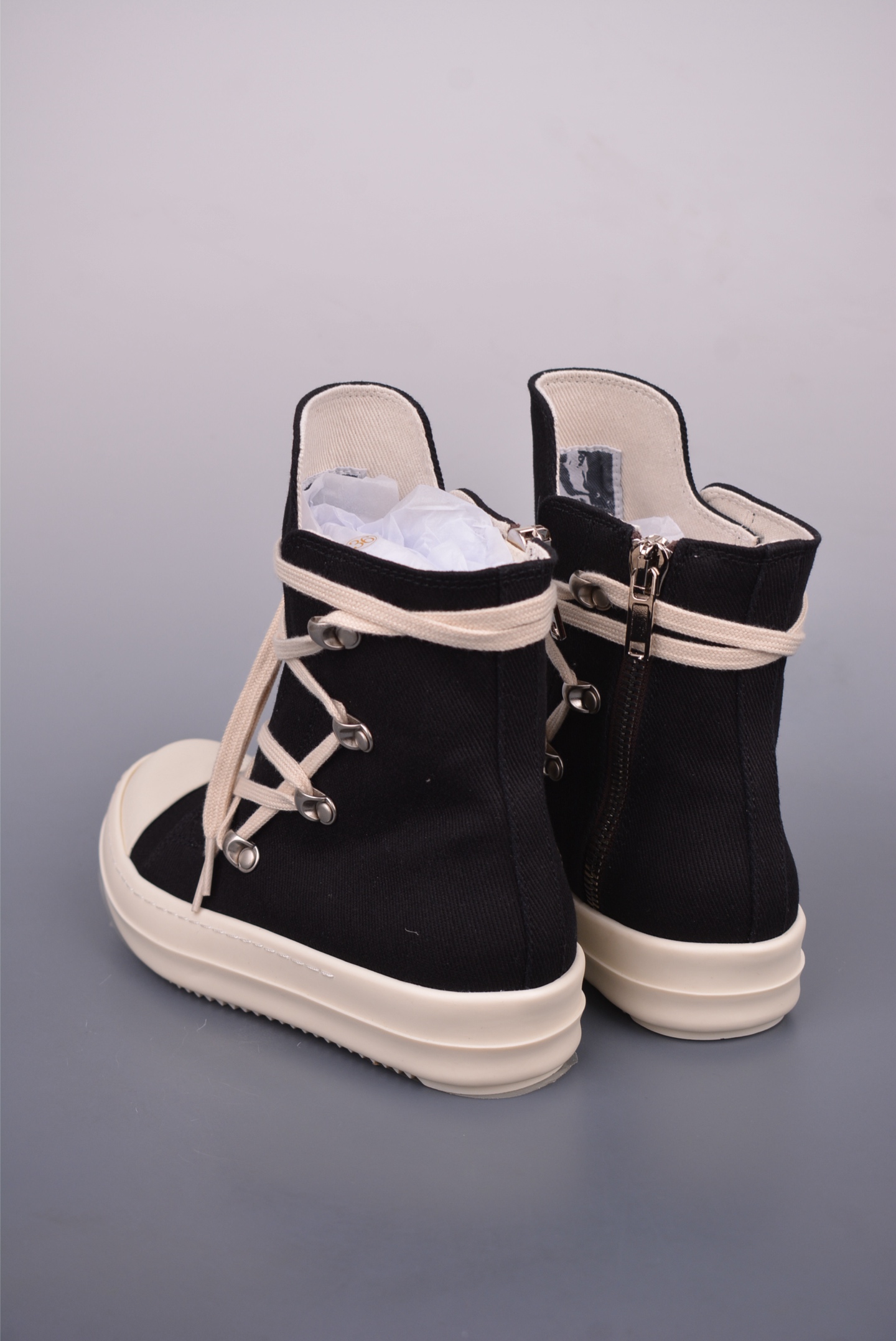 Rick Owens DRKSHDW Canvas High-Top Sneakers - Signature Dark Style 2 i1748682737479 6452 0 1