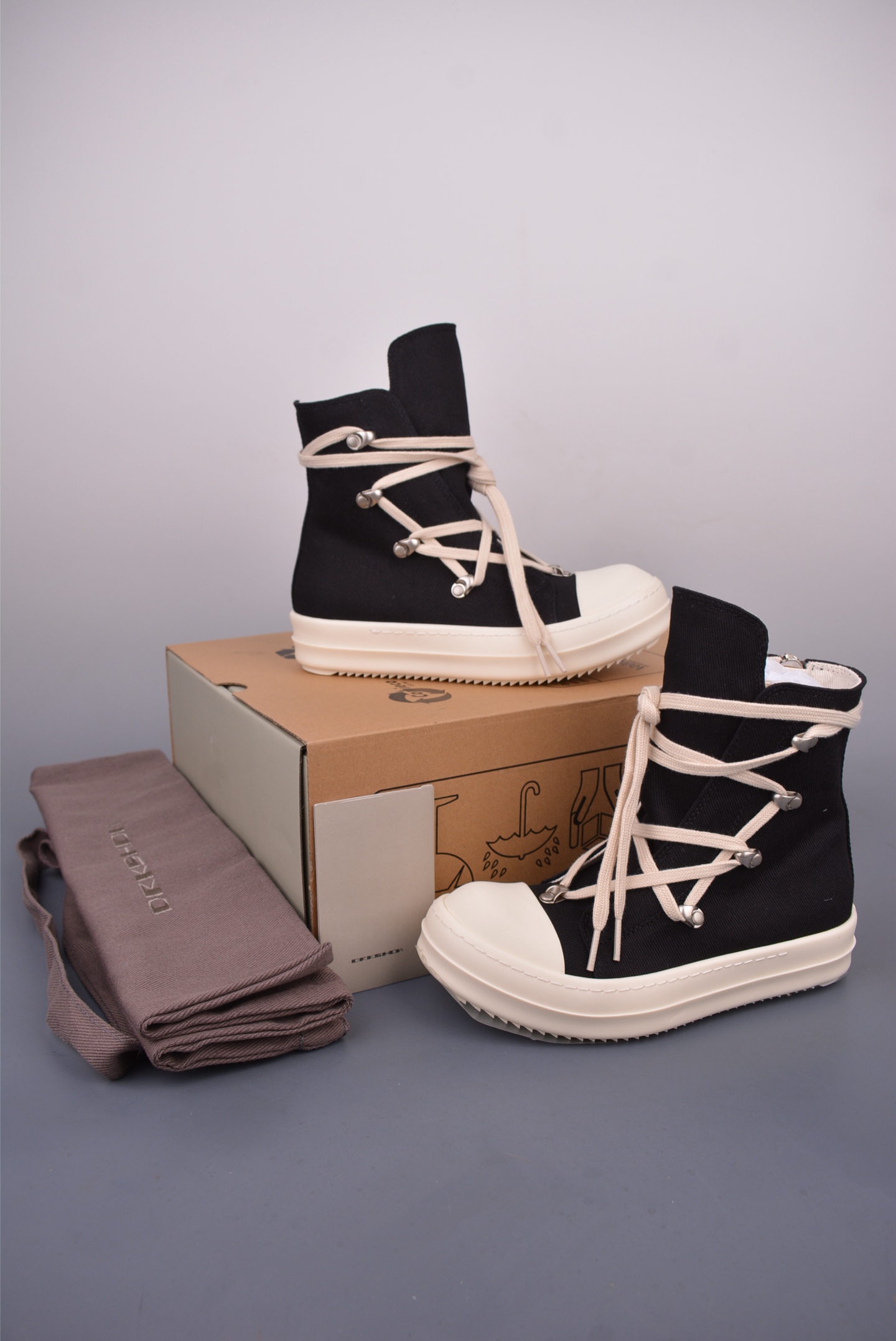 Rick Owens DRKSHDW Canvas High-Top Sneakers - Signature Dark Style 5 i1748682738757 1292 0 4