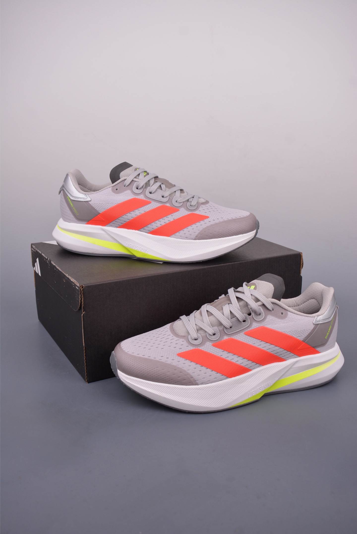 adidas Duramo Speed 2 轻量跑鞋 清风系列 复古网面透气跑步鞋  JQ2200