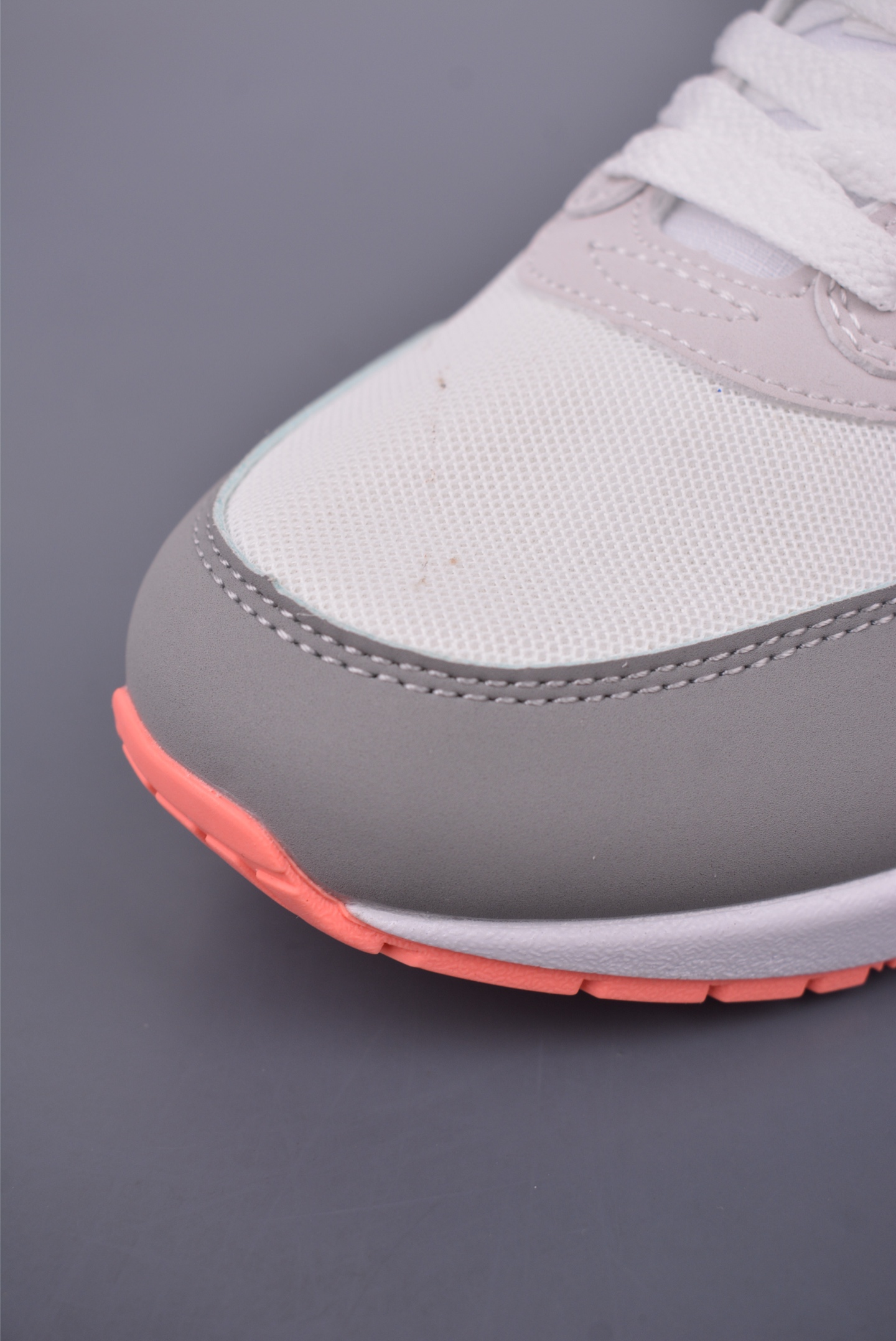 Nike Air Max 1 Retro Sneakers, Grey/White/Coral Accents, Comfortable Fit 7 i1749162362240 6181 0 5