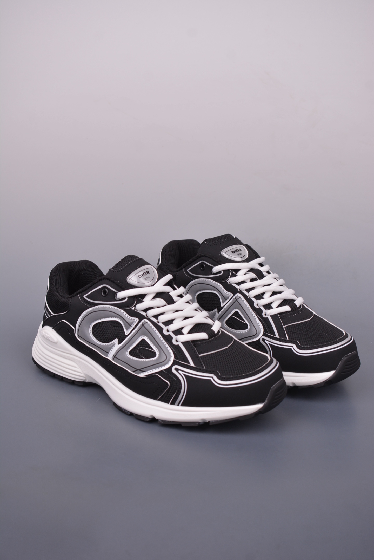 Dior x Stone Island B30 Series Black Mesh and Technical Fabric Sneakers 2 i1749167298084 500 0 0