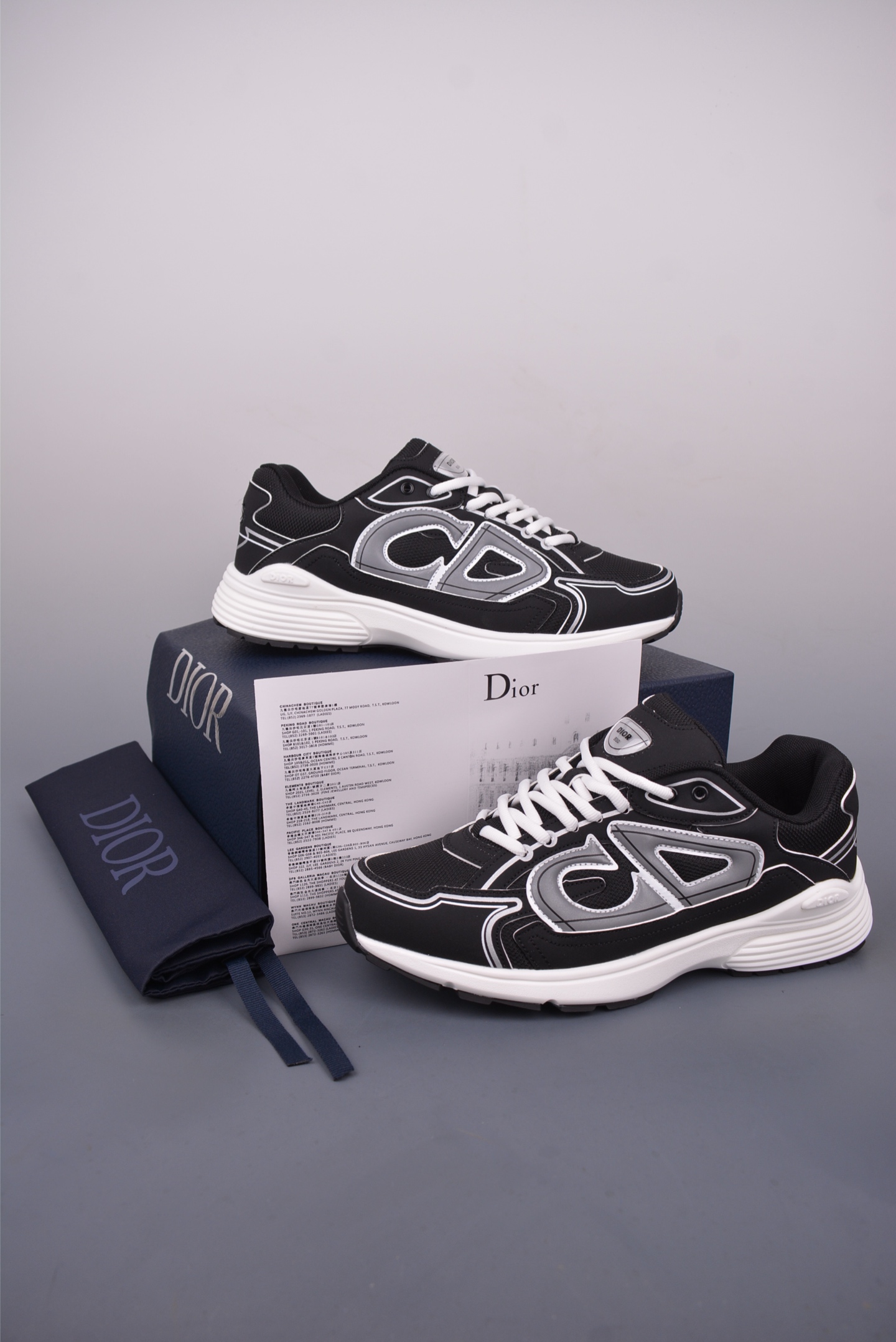 Dior x Stone Island B30 Series Black Mesh and Technical Fabric Sneakers 6 i1749167301020 9978 0 4