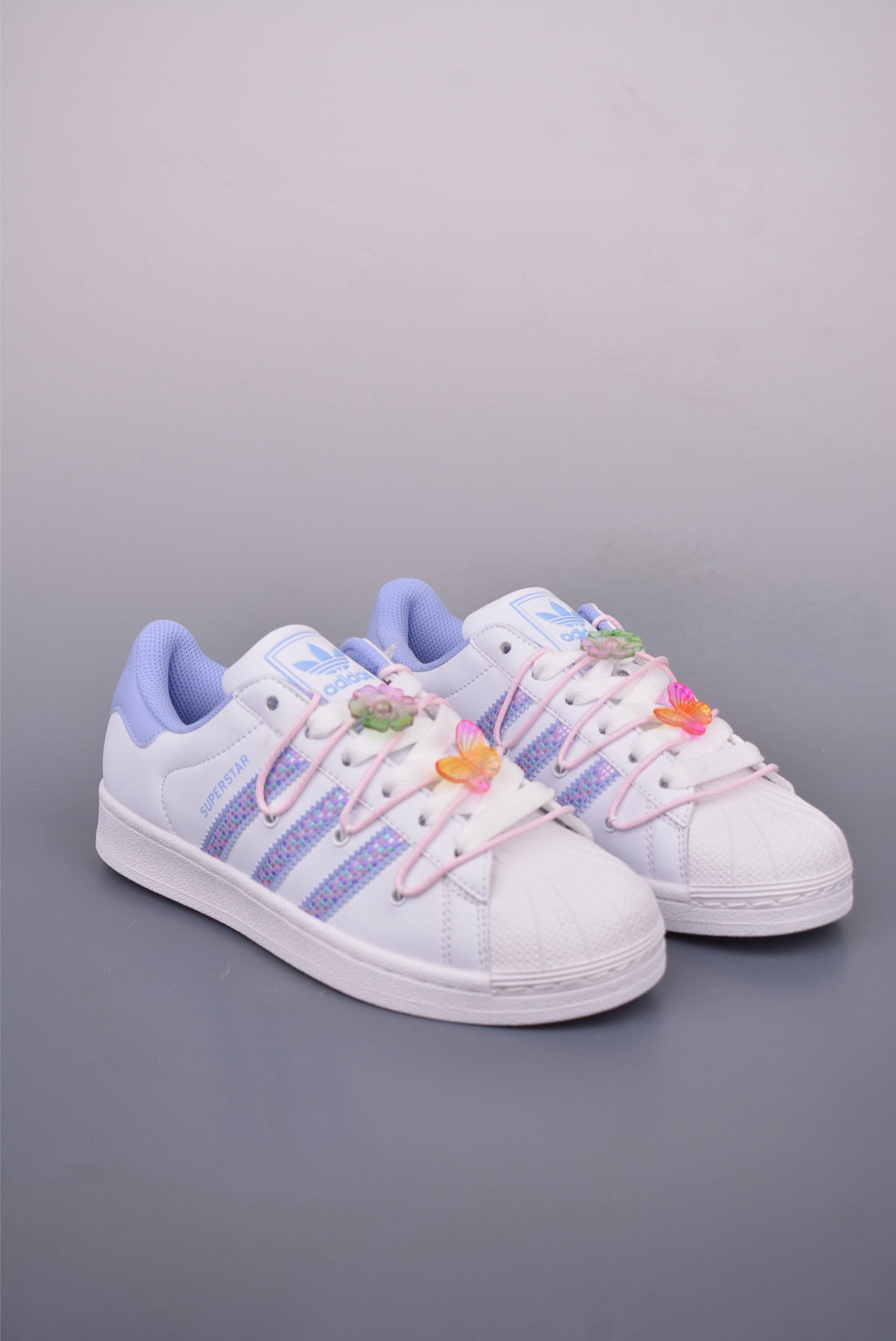 Adidas Originals Superstar White Leather Sneakers with Floral Accents 1 i1749247066564 6701 0 0