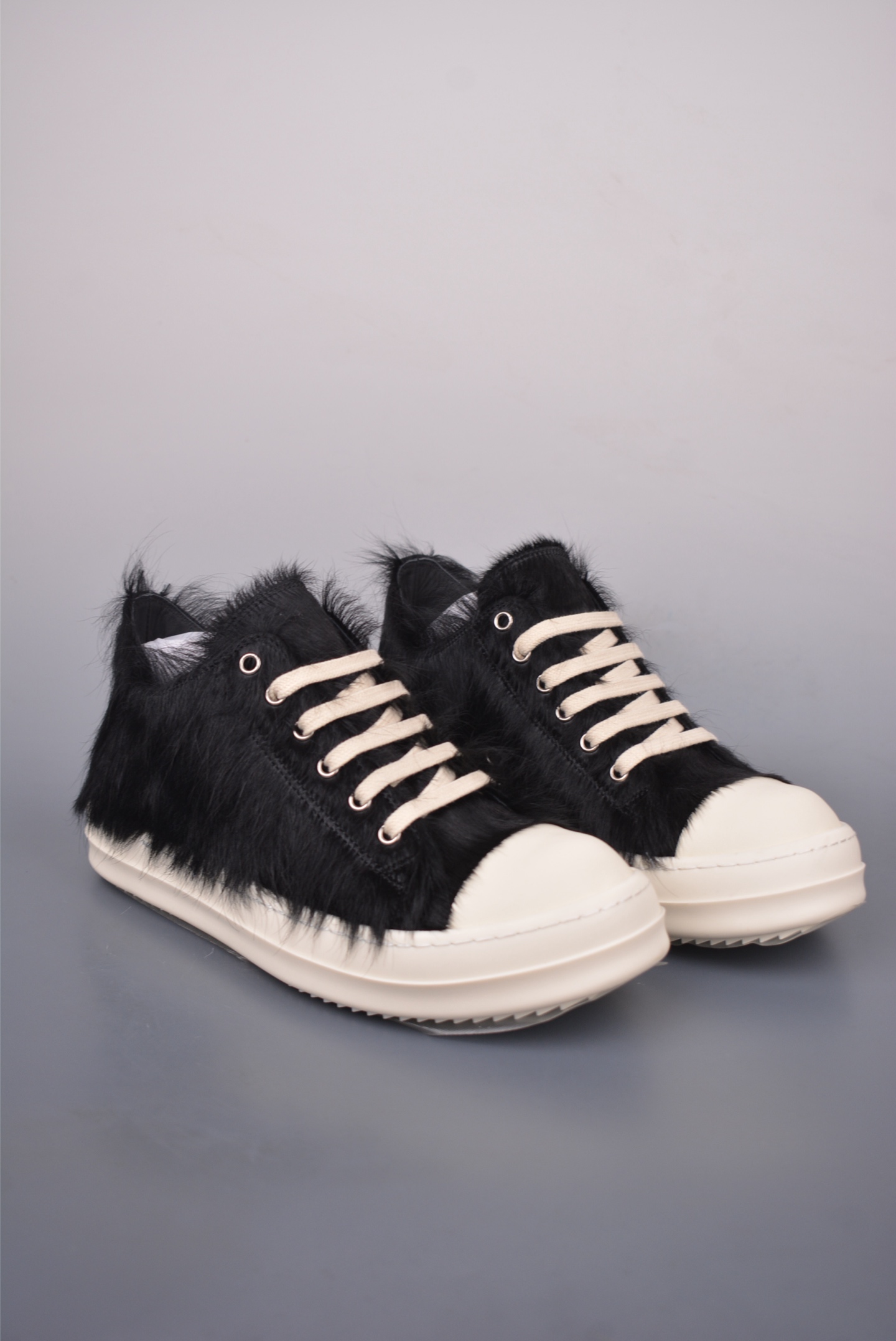 Rick Owens RO Mega Black Hair Sneakers, High-End Fashion, Multiple Sizes 2 i1749425506446 6869 0 0