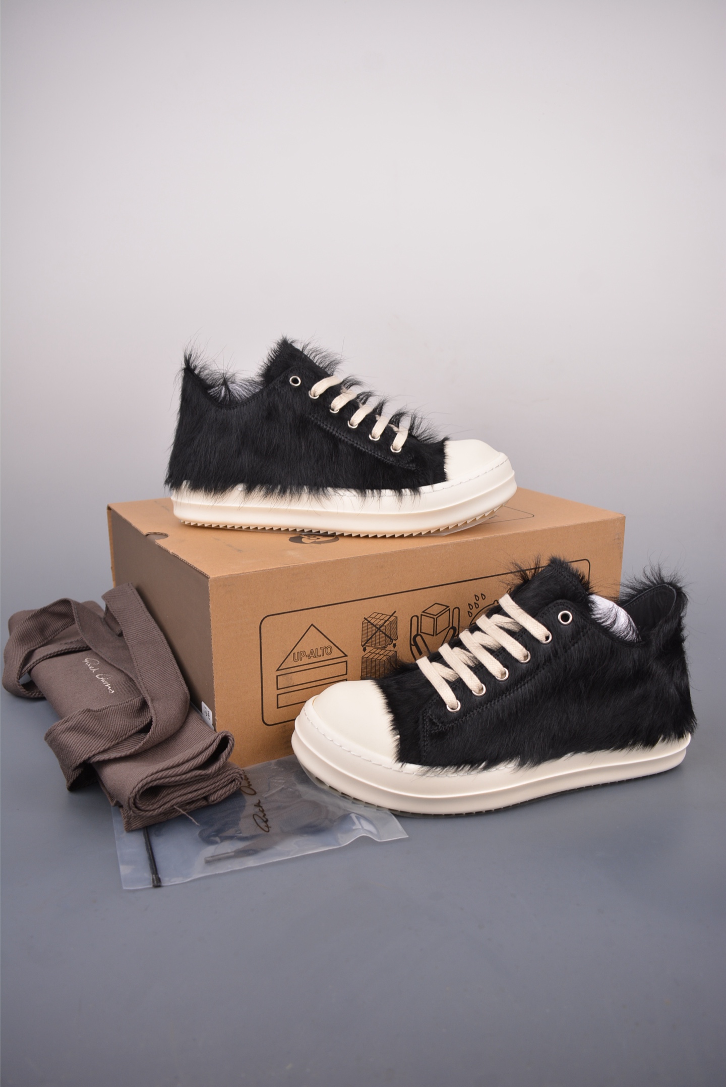 Rick Owens RO Mega Black Hair Sneakers, High-End Fashion, Multiple Sizes 6 i1749425508150 2290 0 4