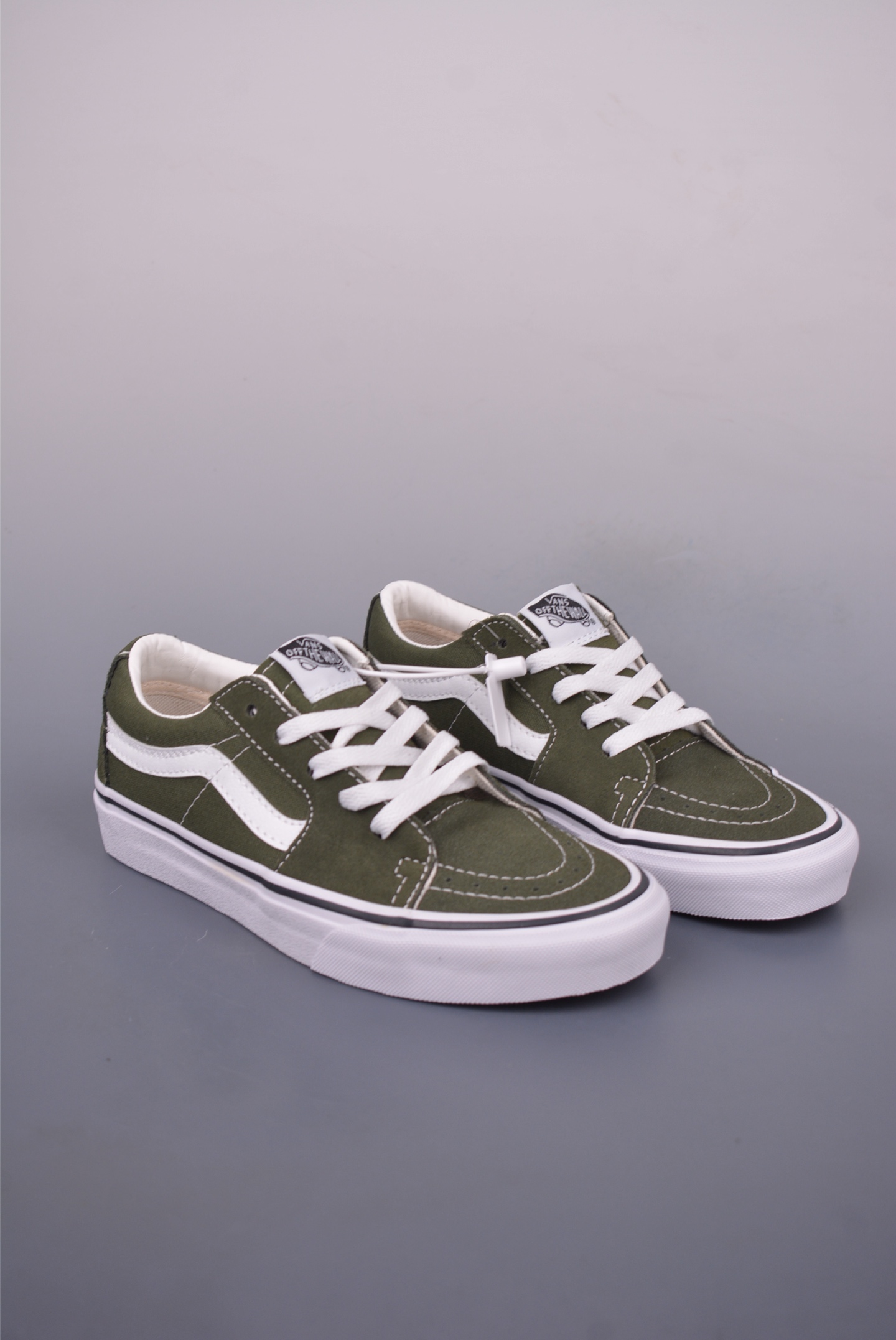 Vans SK8-Low Grass Green Canvas Sneakers, White Stripe, Low Top, Vulcanized 1 i1749461624078 4223 0 0