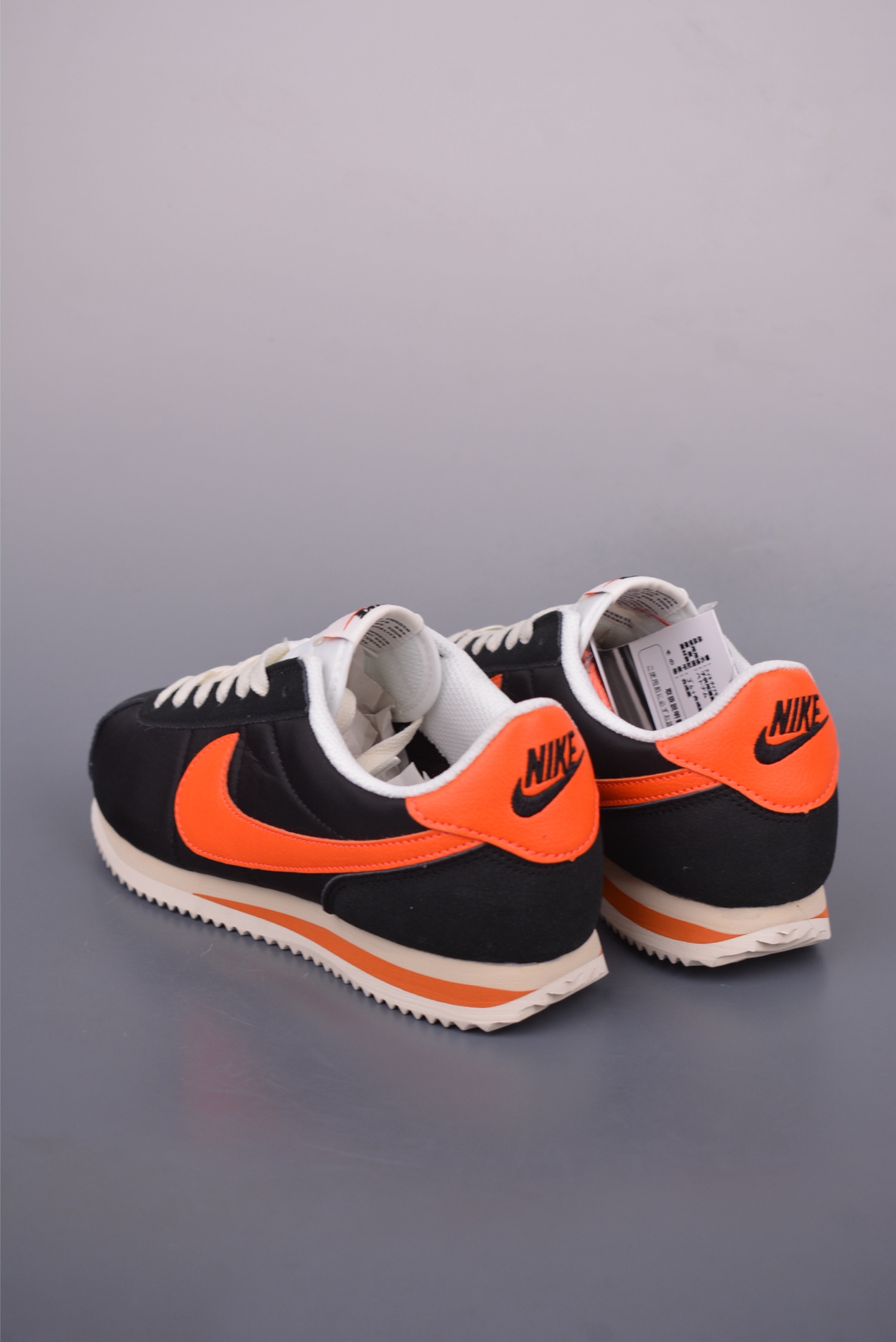 Nike Classic Cortez Leather Sneakers - Black/Orange, Classic Style, Comfort 2 i1749509398659 3733 0 1