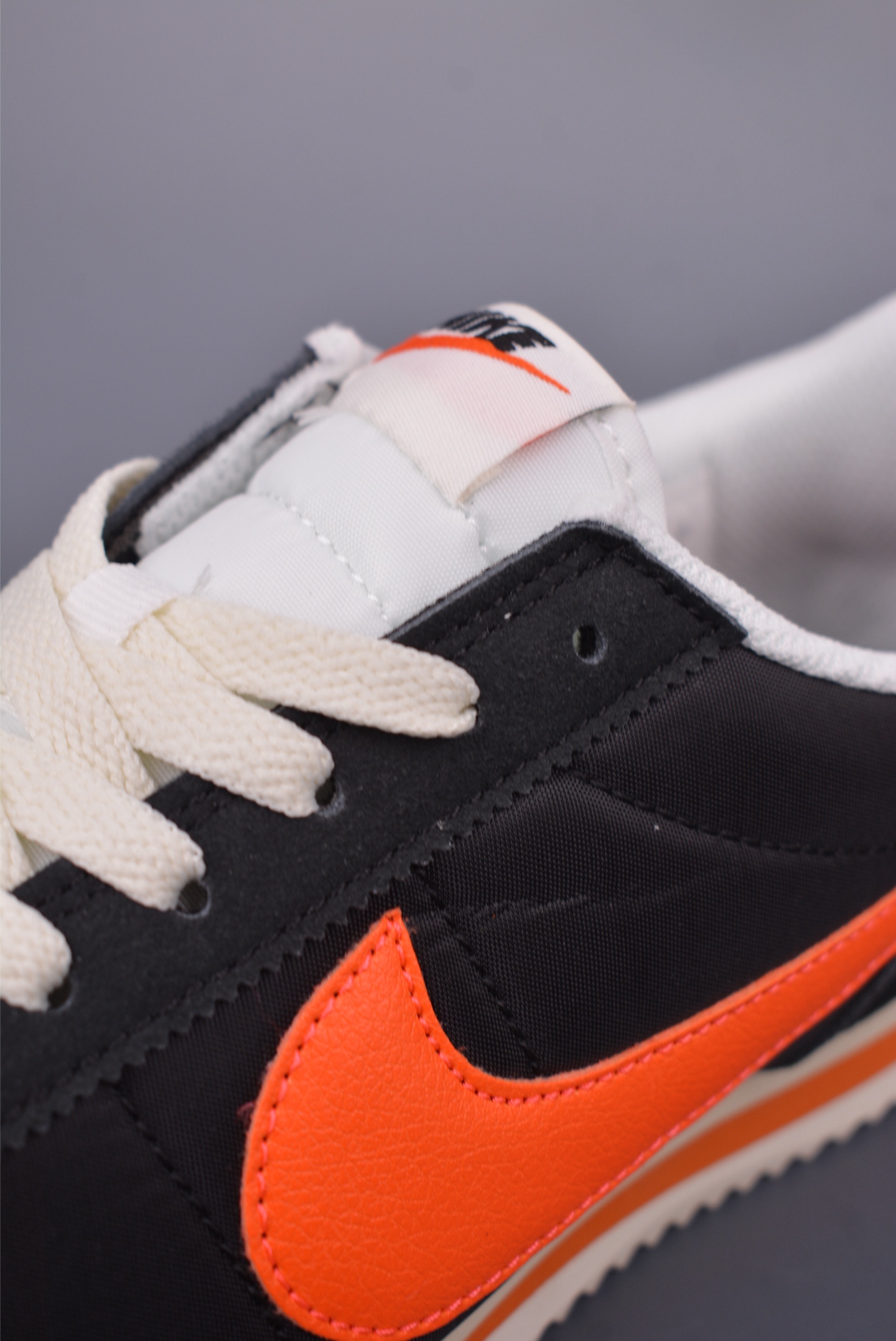 Nike Classic Cortez Leather Sneakers - Black/Orange, Classic Style, Comfort 7 i1749509401928 5386 0 6