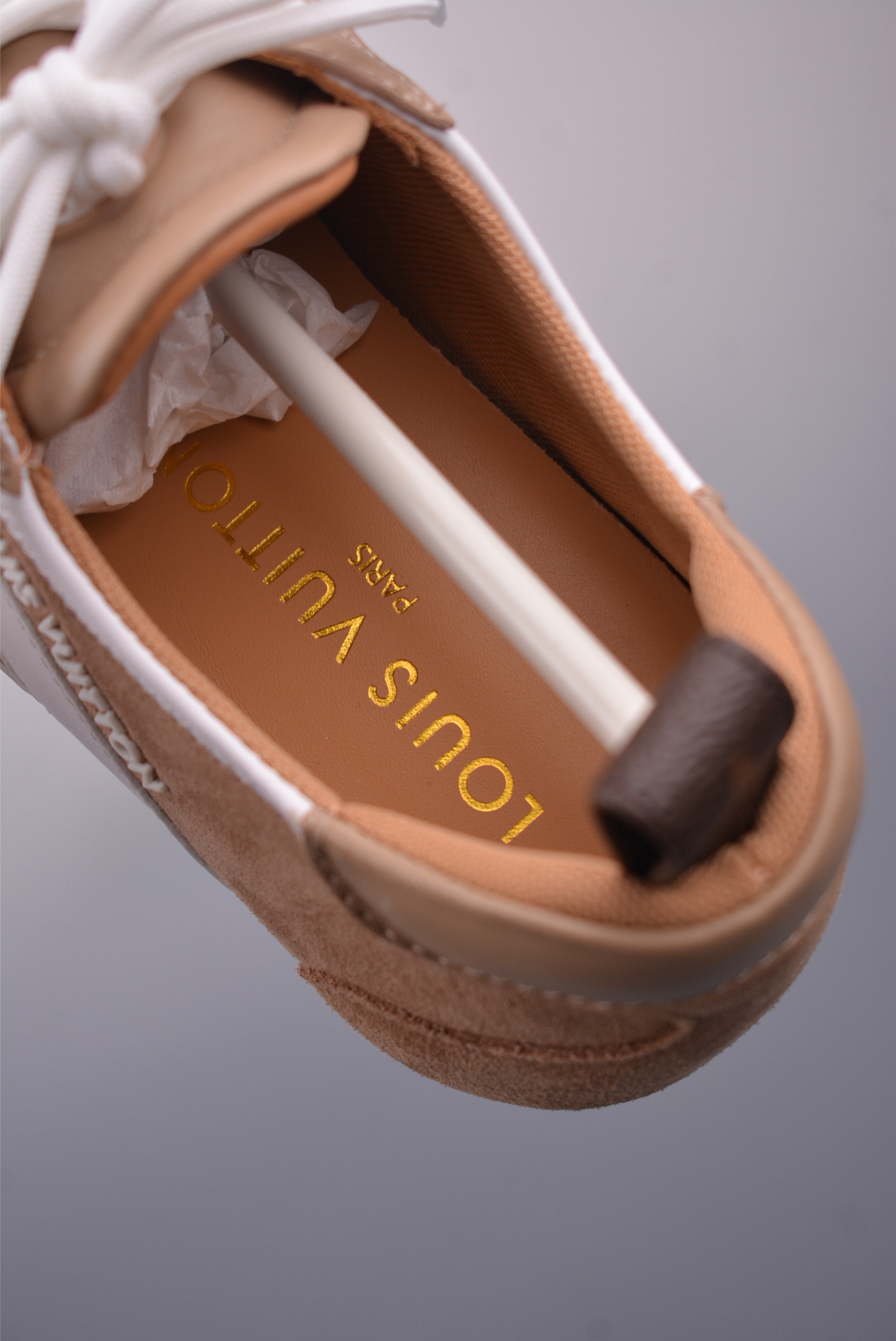 Louis Vuitton SneaKerina Ballet Shoes - Beige Leather with Lace-Up Design 10 i1749514194815 5215 0 8