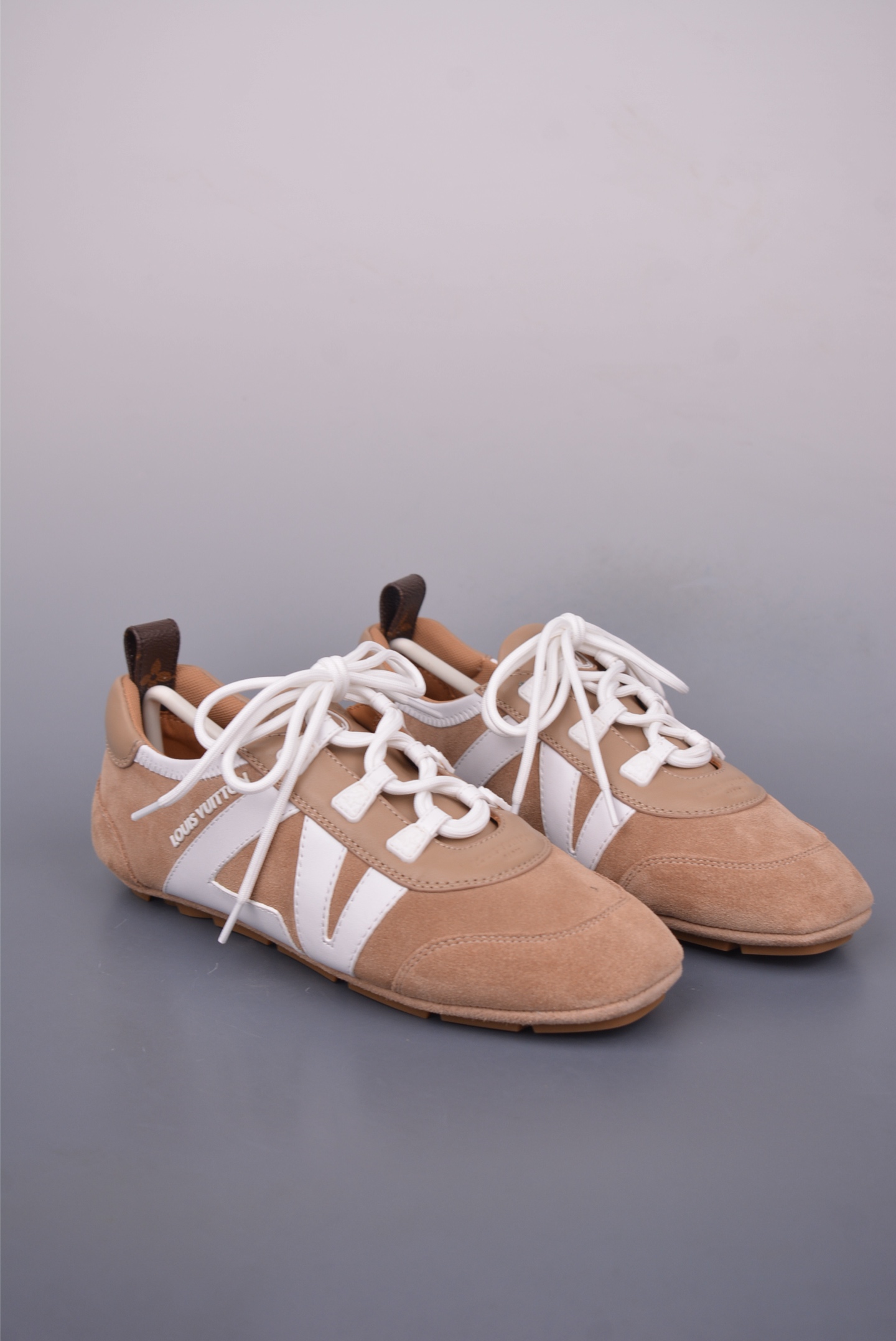 Louis Vuitton SneaKerina Ballet Shoes - Beige Leather with Lace-Up Design 2 i1749514194843 4705 0 0