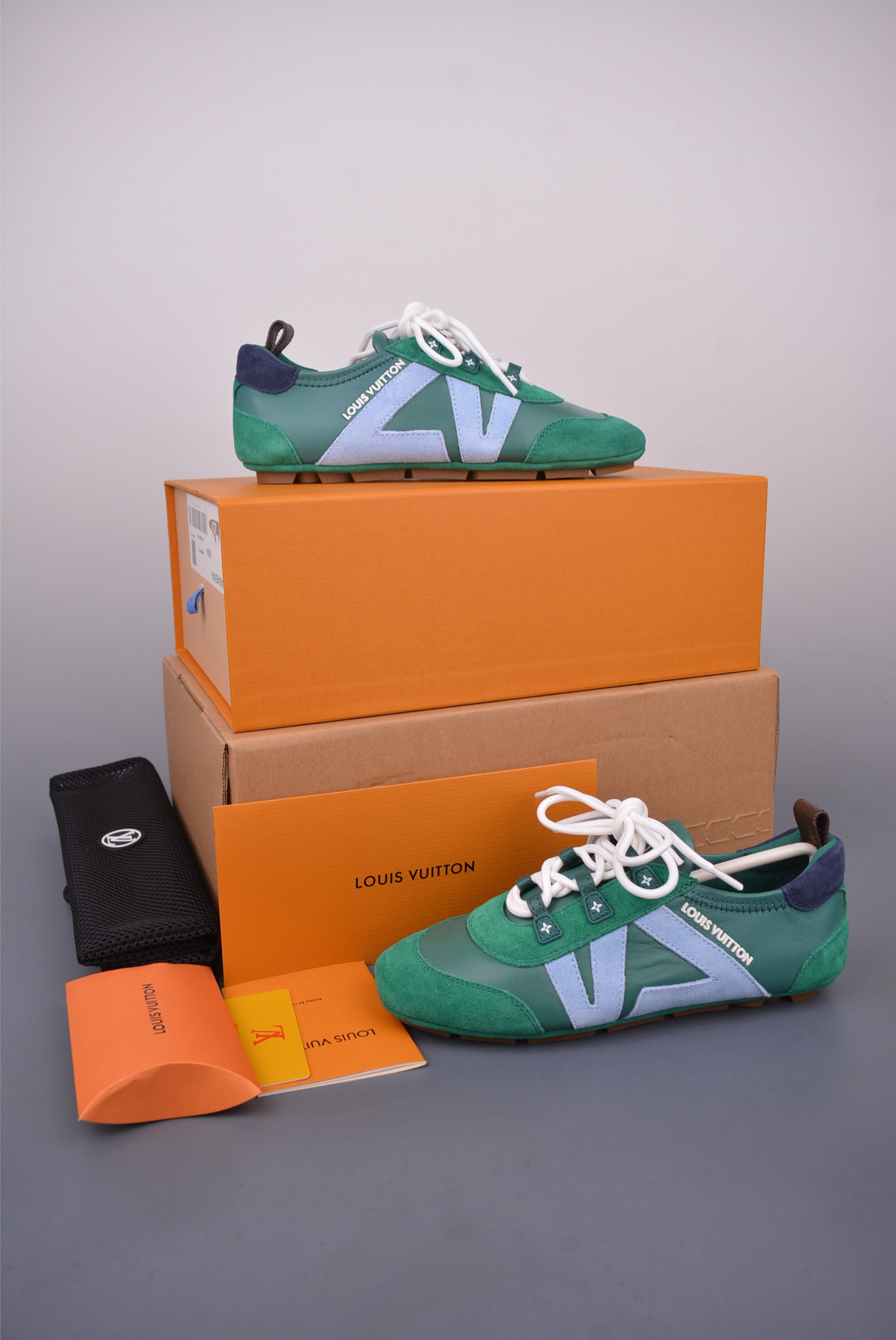 Louis Vuitton SneaKerina Green Leather Ballet Sneakers - Size 35-40 6 i1749514279373 7424 0 4