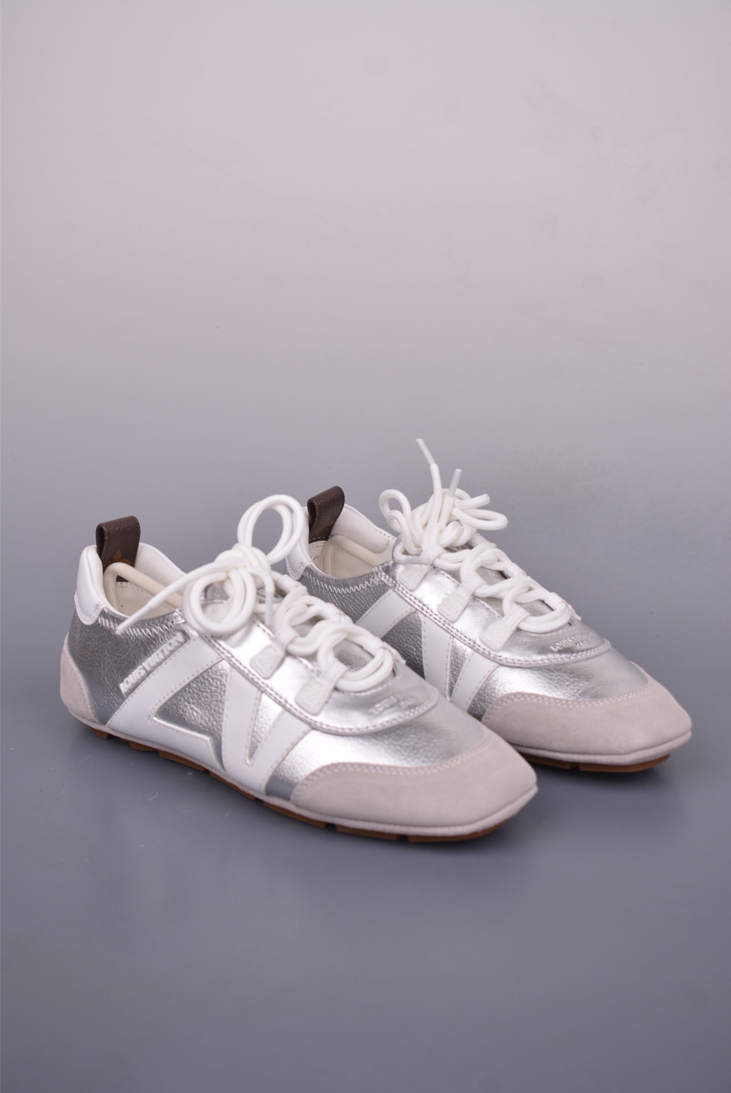 Louis Vuitton SneaKerina Silver Leather Ballet Sneakers for Women 1 i1749514360363 6740 0 0