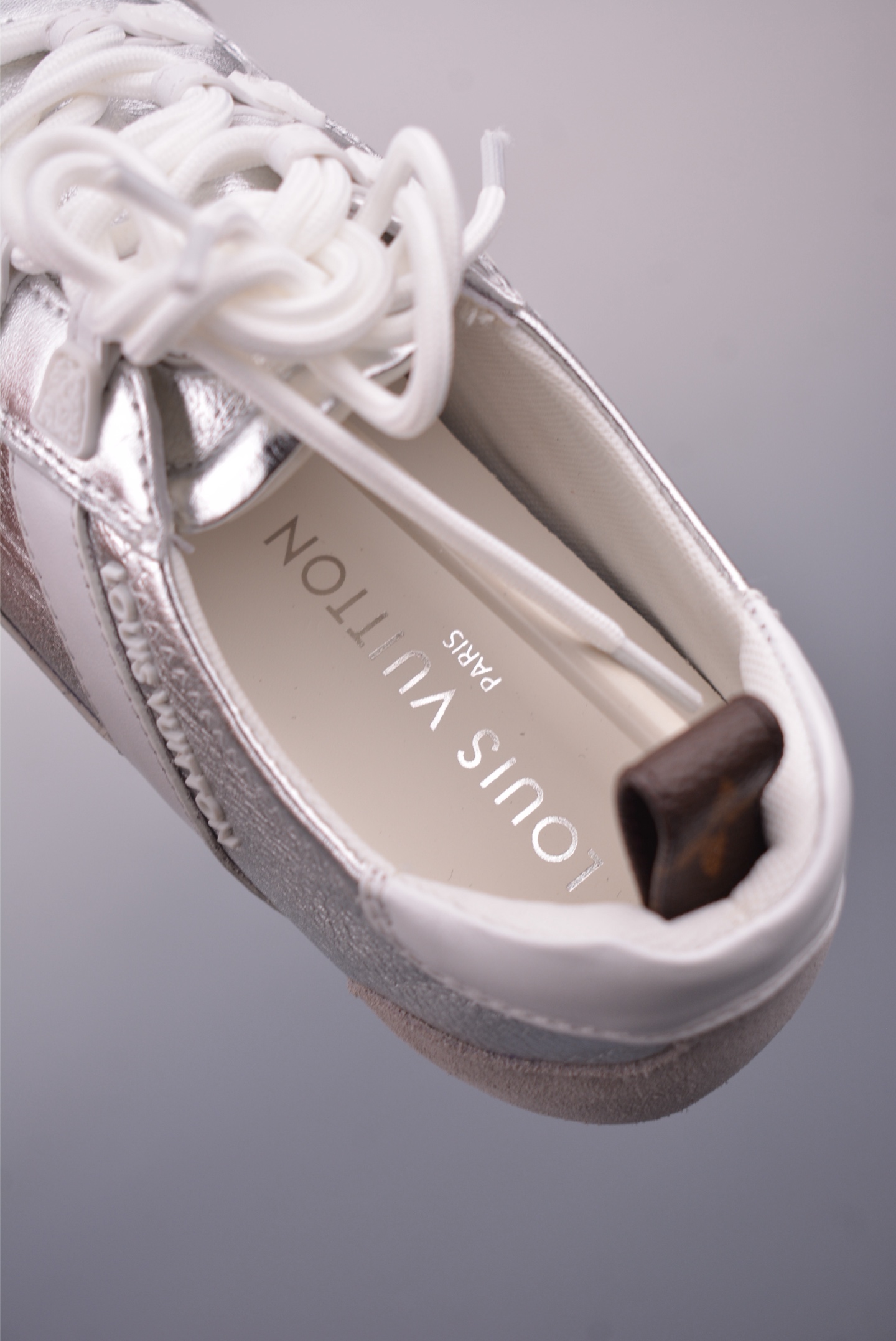 Louis Vuitton SneaKerina Silver Leather Ballet Sneakers for Women 9 i1749514361411 8767 0 8