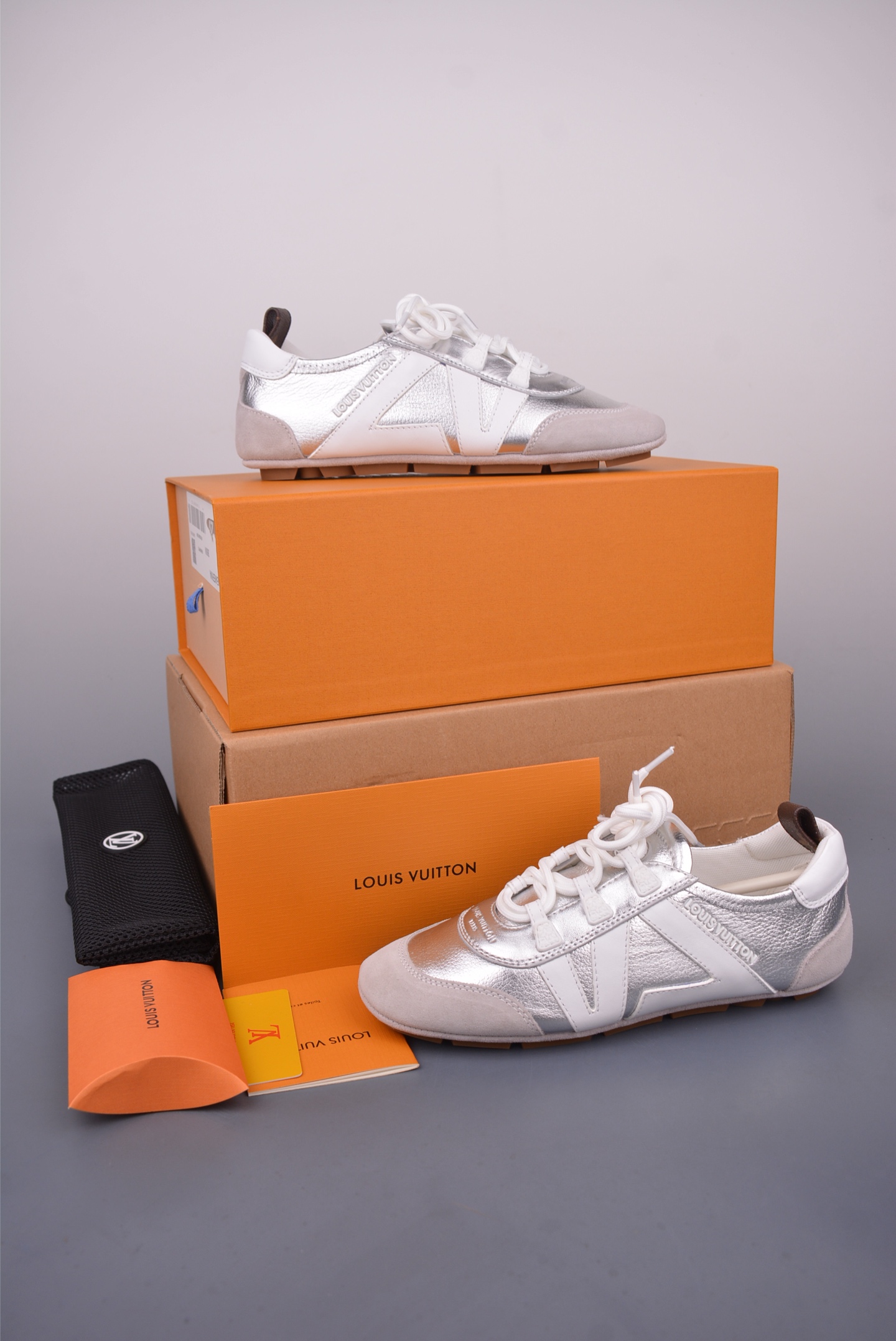 Louis Vuitton SneaKerina Silver Leather Ballet Sneakers for Women 5 i1749514361417 8740 0 4