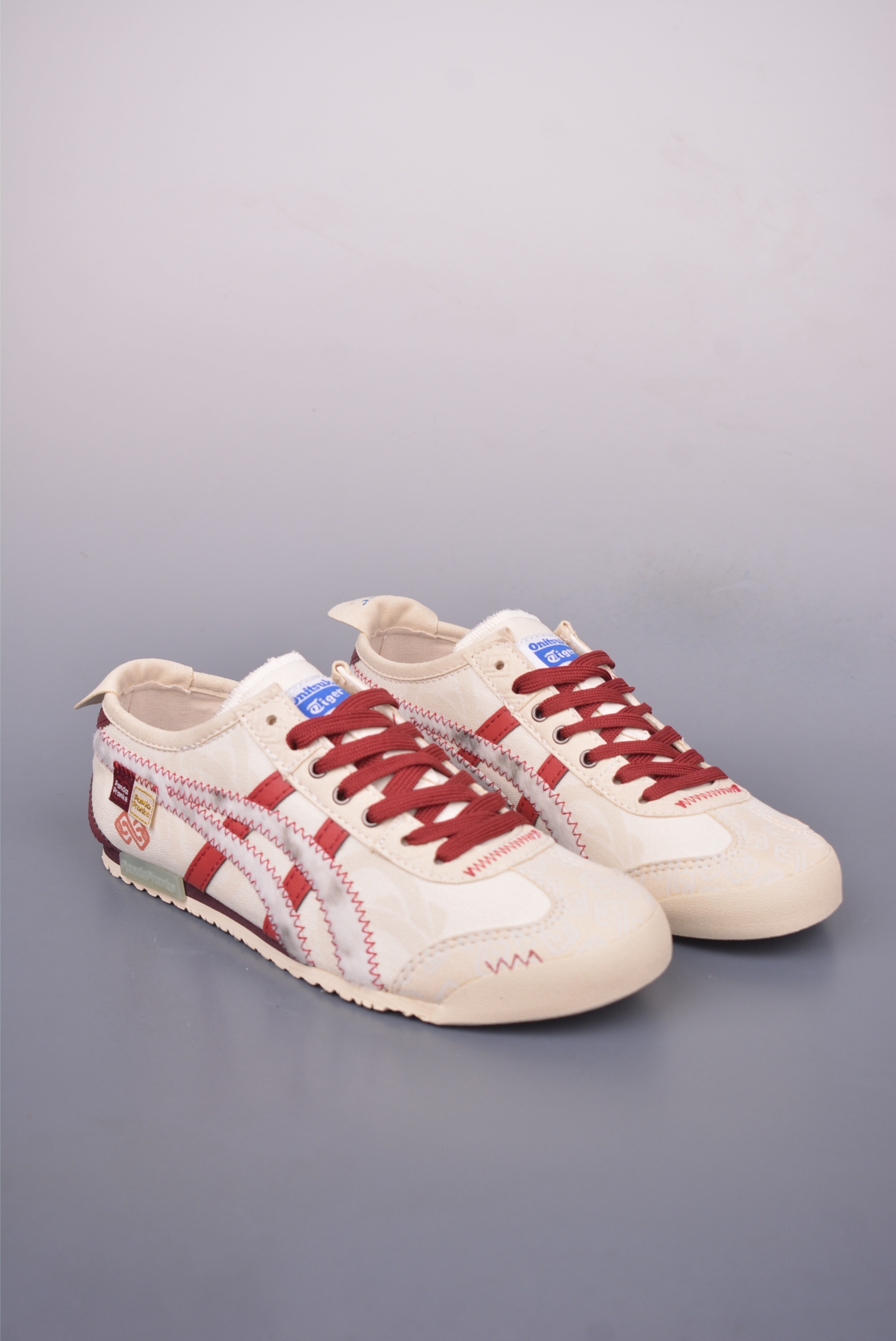 Onitsuka Tiger MEXICO 66 Cream/Red Leather Upper Lightweight Casual Shoe 2 i1749592302109 8555 0 0