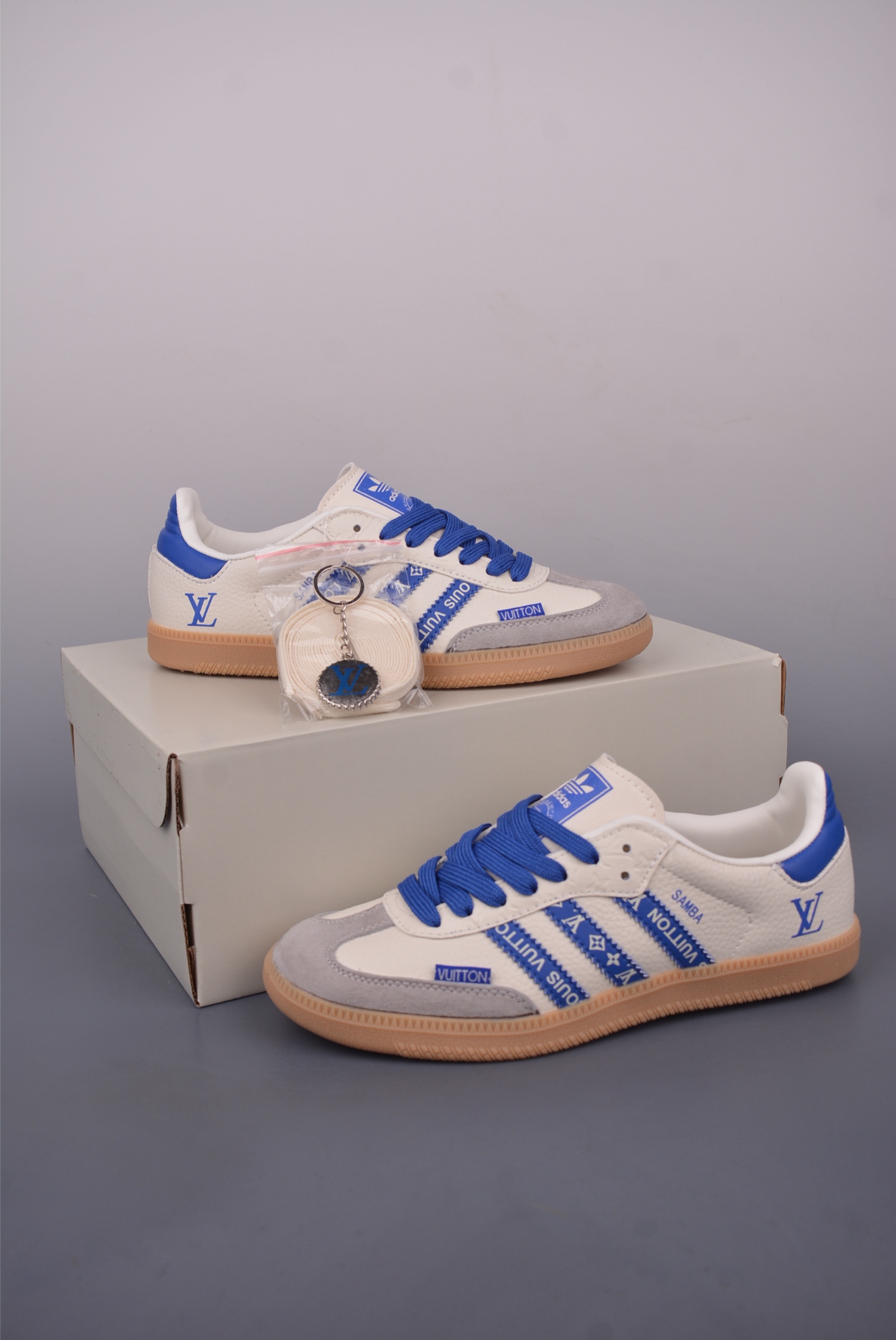 Adidas Samba OG DIY Retro Sneakers with Louis Vuitton Pattern - Unisex Design 4 i1749678034972 5076 0 2