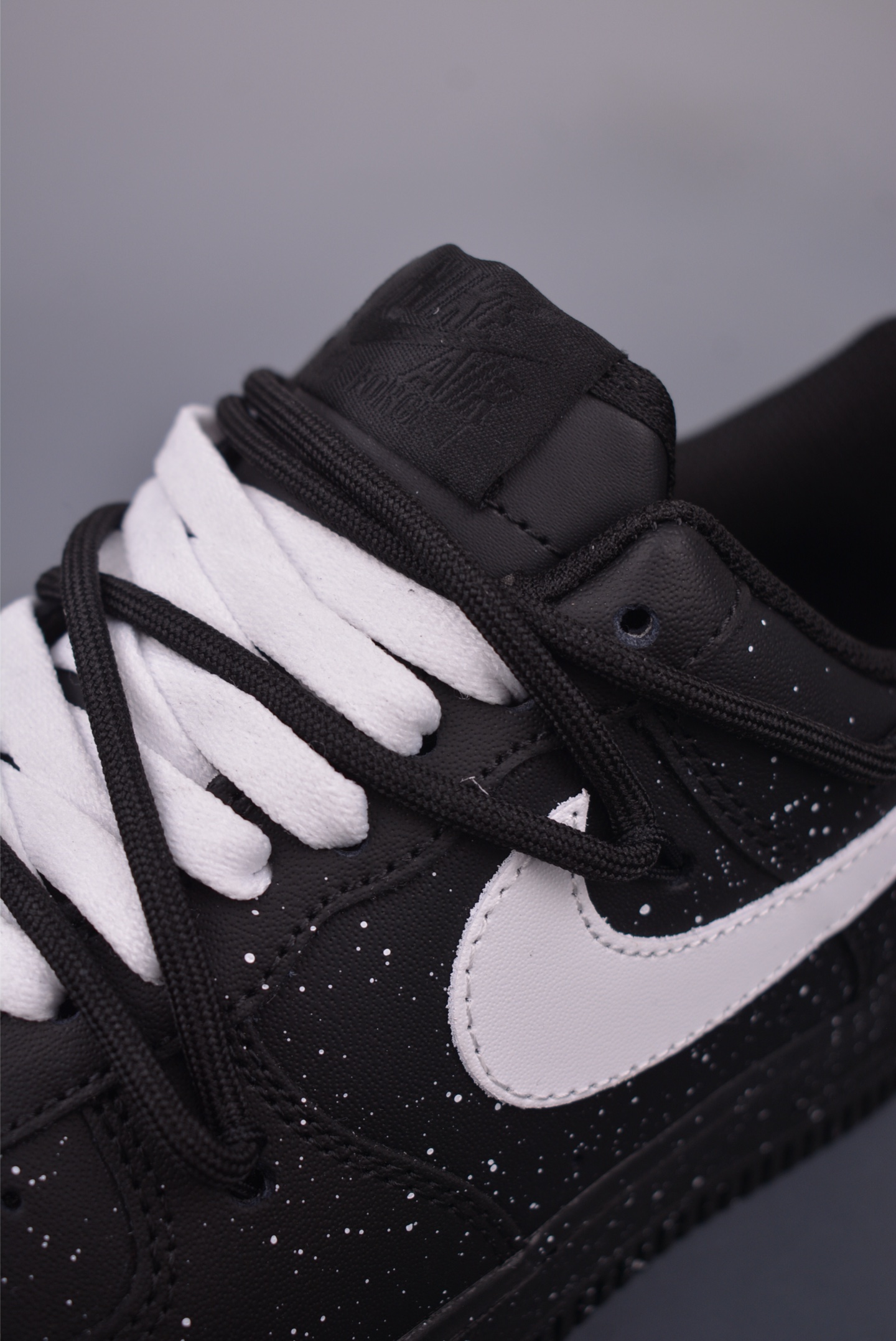 Nike Air Force 1 Low 'Splatter' Custom Black & White Athletic Shoes 8 i1749679178708 3072 0 6