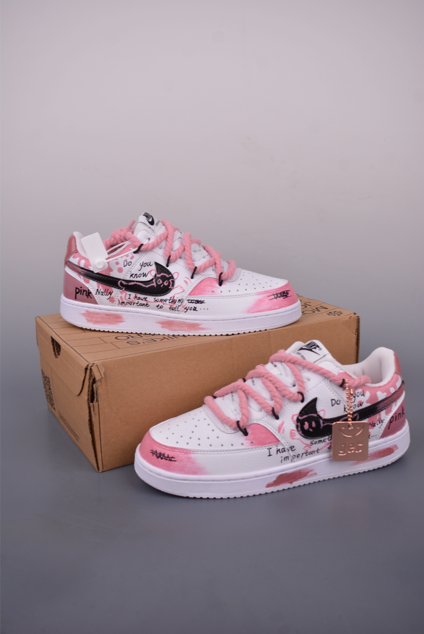 Nike Court Vision Low Hand-Painted Graffiti Sneakers - Comfortable and Stylish 6 i1749762944306 2890 0 4