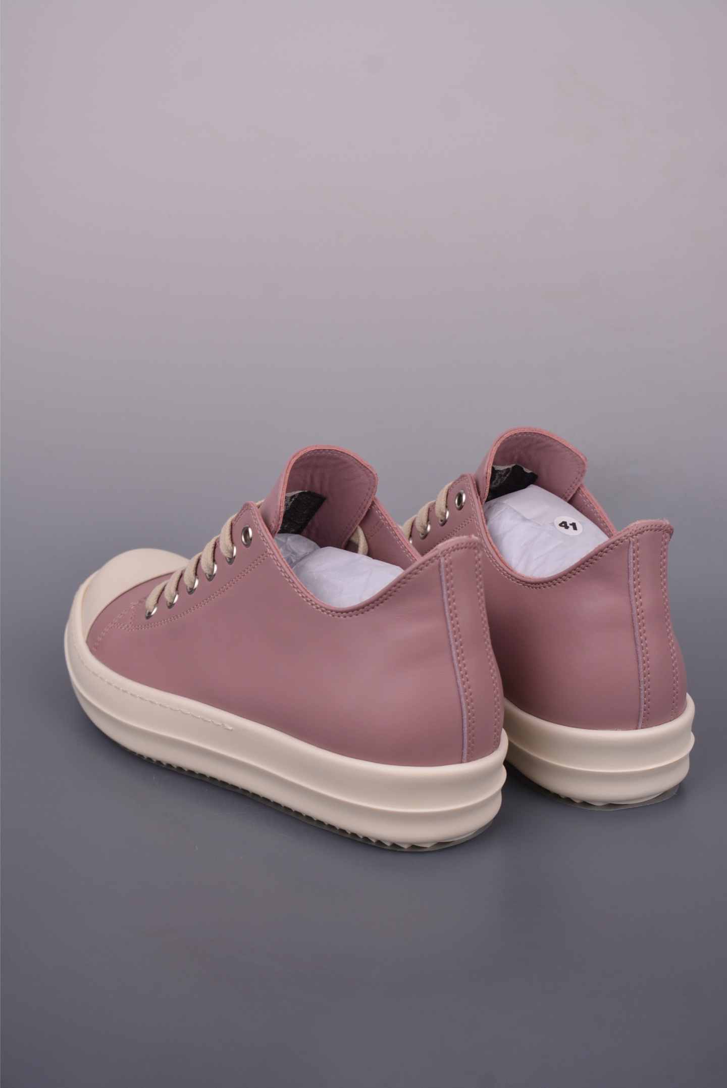 Rick Owens DRKSHDW Mega Pink Leather Low-Top Sneakers - Classic Style 3 i1749855794495 4323 0 1