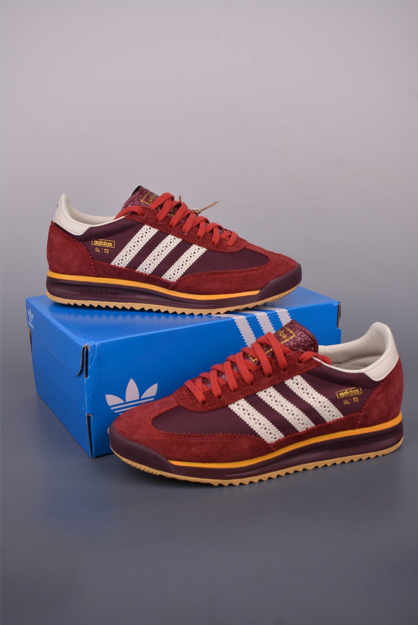 Adidas Originals SL 72RS Lightweight Retro Running Shoes - Burgundy 5 i1750021900926 7850 0 4