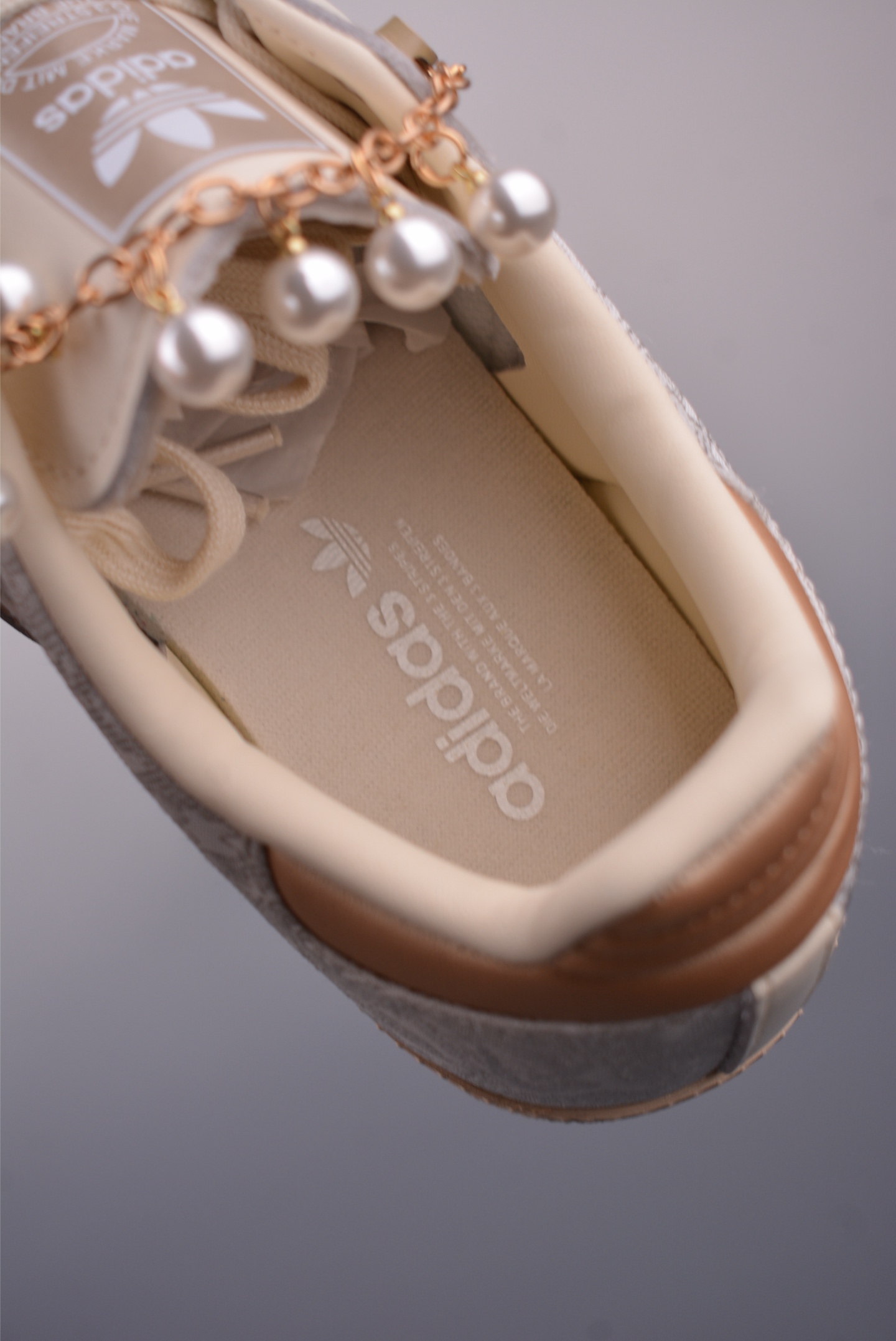 Adidas Samba OG Cream White Gold Women's Shoes With Pearl Chain - Retro Style 9 i1750021960253 8854 0 8