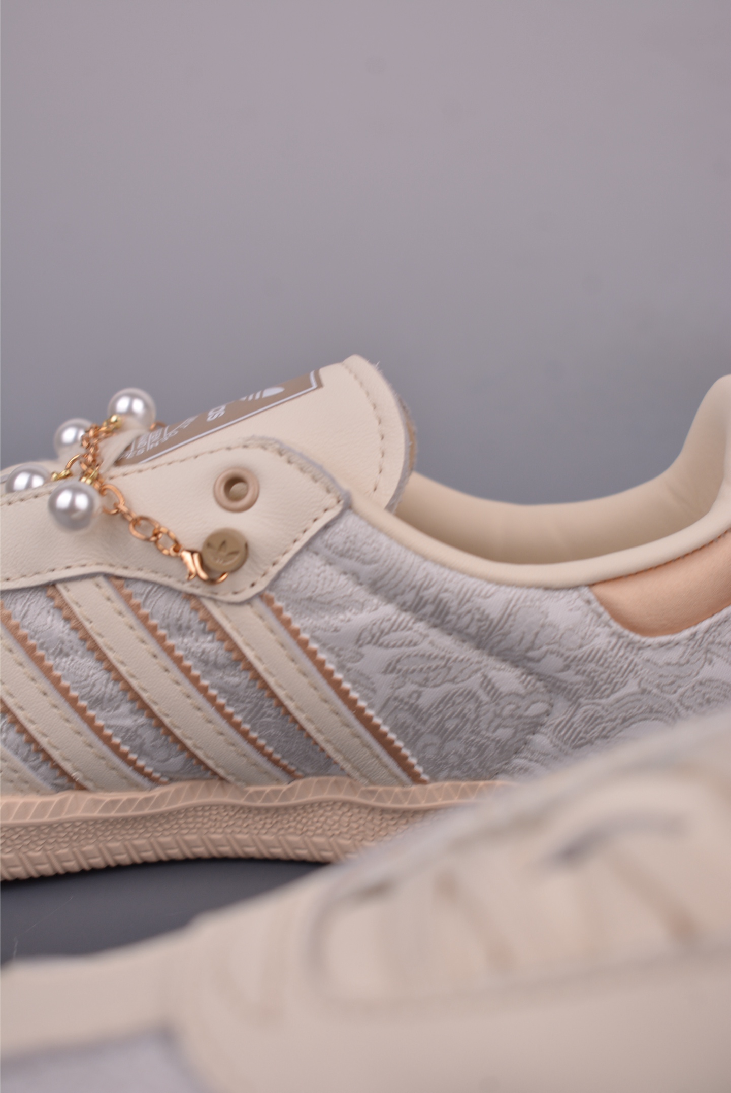 Adidas Samba OG Cream White Gold Women's Shoes With Pearl Chain - Retro Style 8 i1750021960319 6856 0 7
