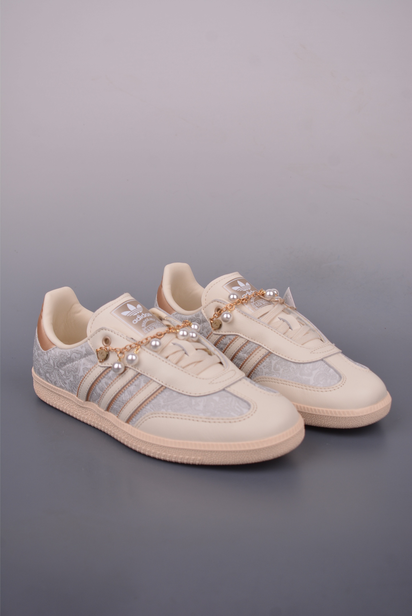 Adidas Samba OG Cream White Gold Women's Shoes With Pearl Chain - Retro Style 1 i1750021961726 4500 0 0