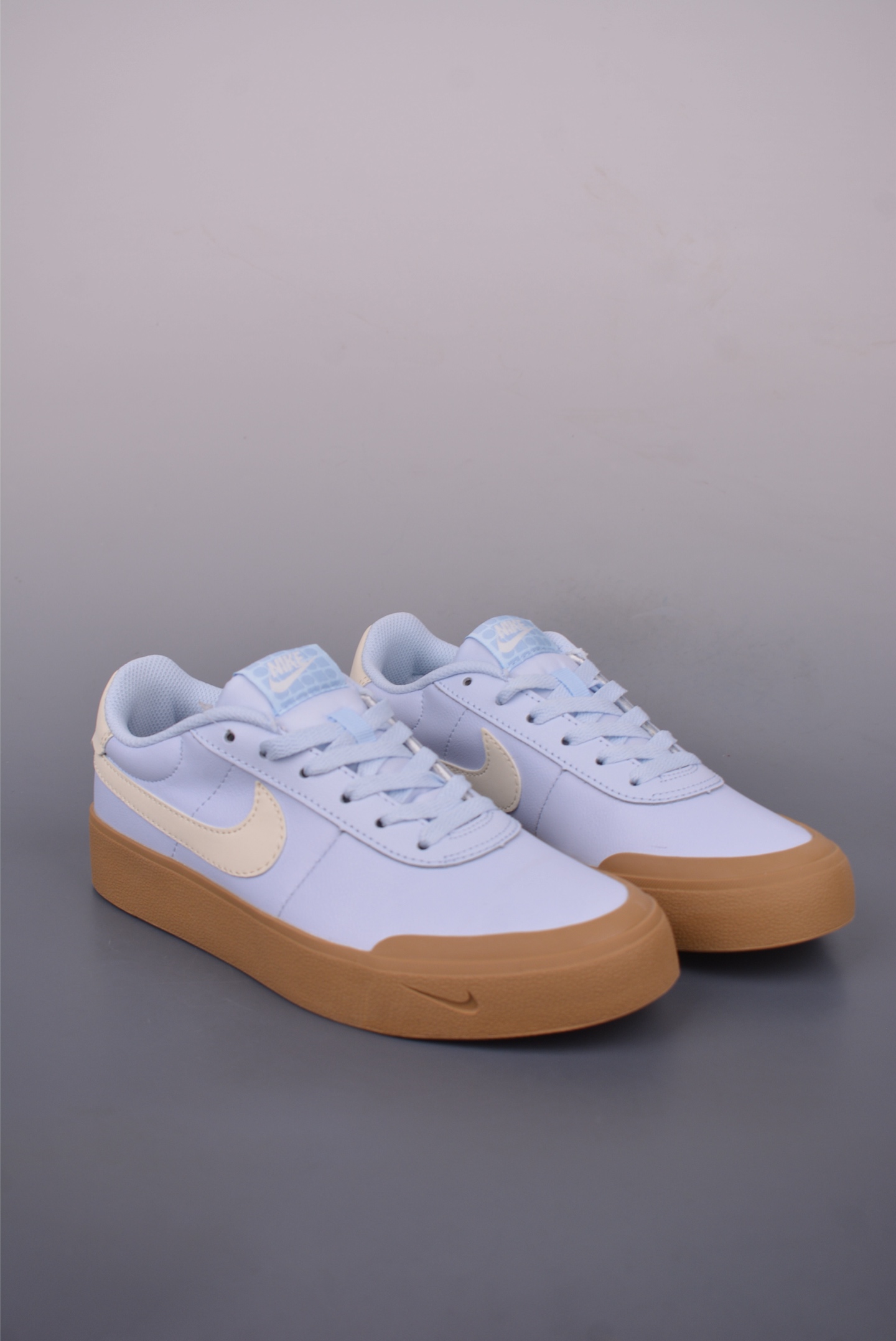 Nike Court Shot Low Retro Classic Sneakers, Light Blue with Cream Swoosh 2 i1750025660210 5721 0 0