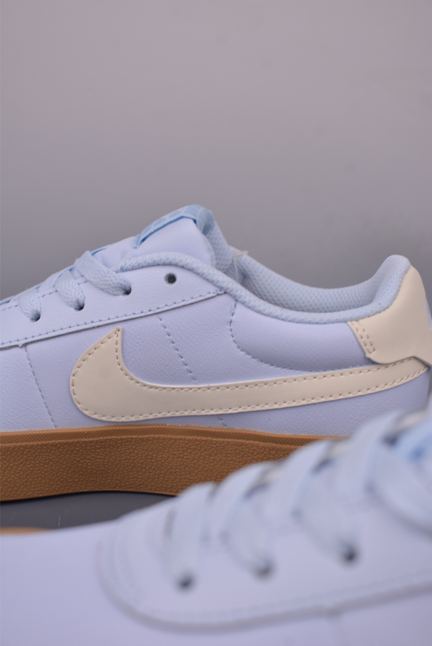 Nike Court Shot Low Retro Classic Sneakers, Light Blue with Cream Swoosh 9 i1750025661453 3341 0 7