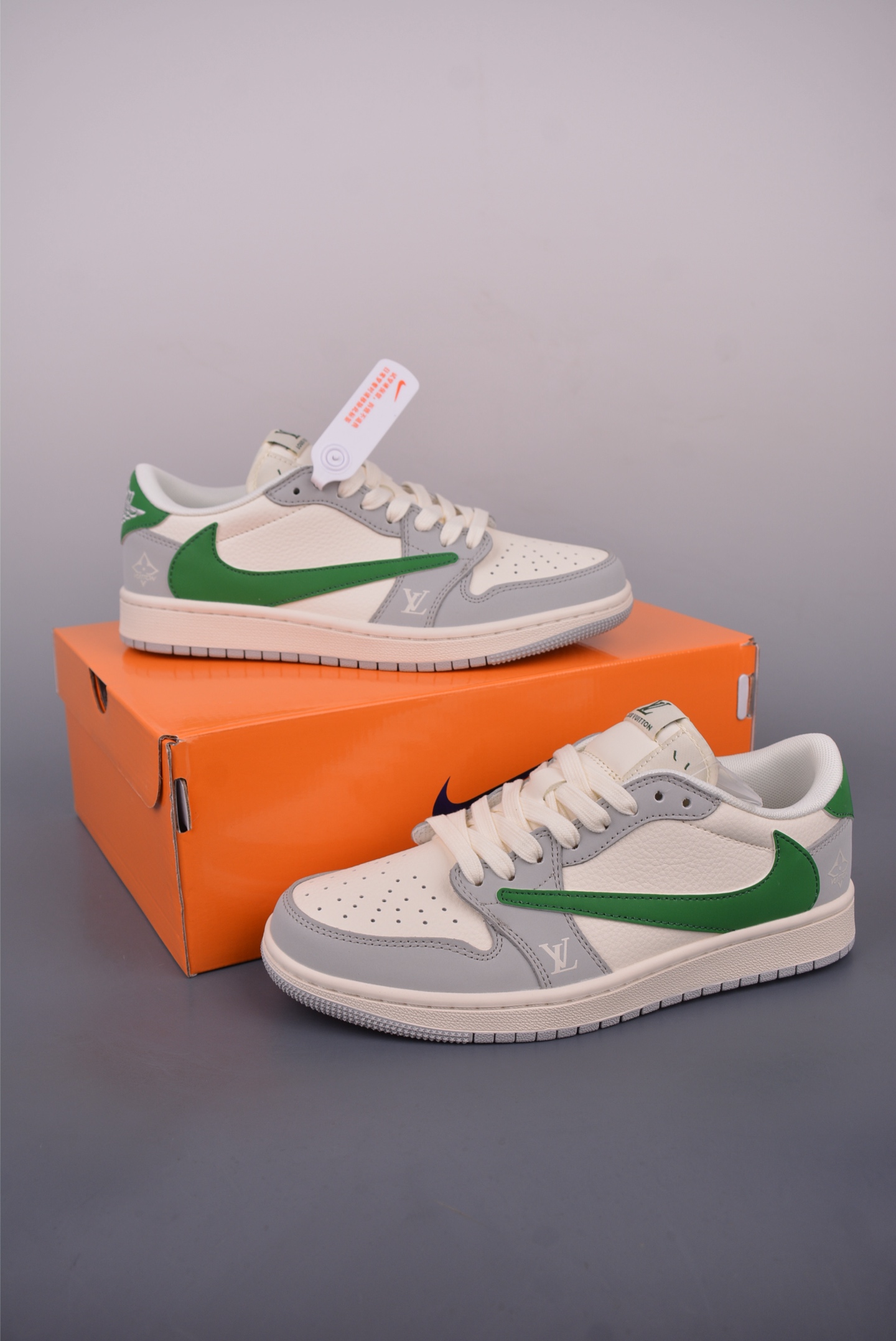 Fragment x Travis Scott x Louis Vuitton Air Jordan 1 Low, Green 5 i1750029544197 1658 0 4